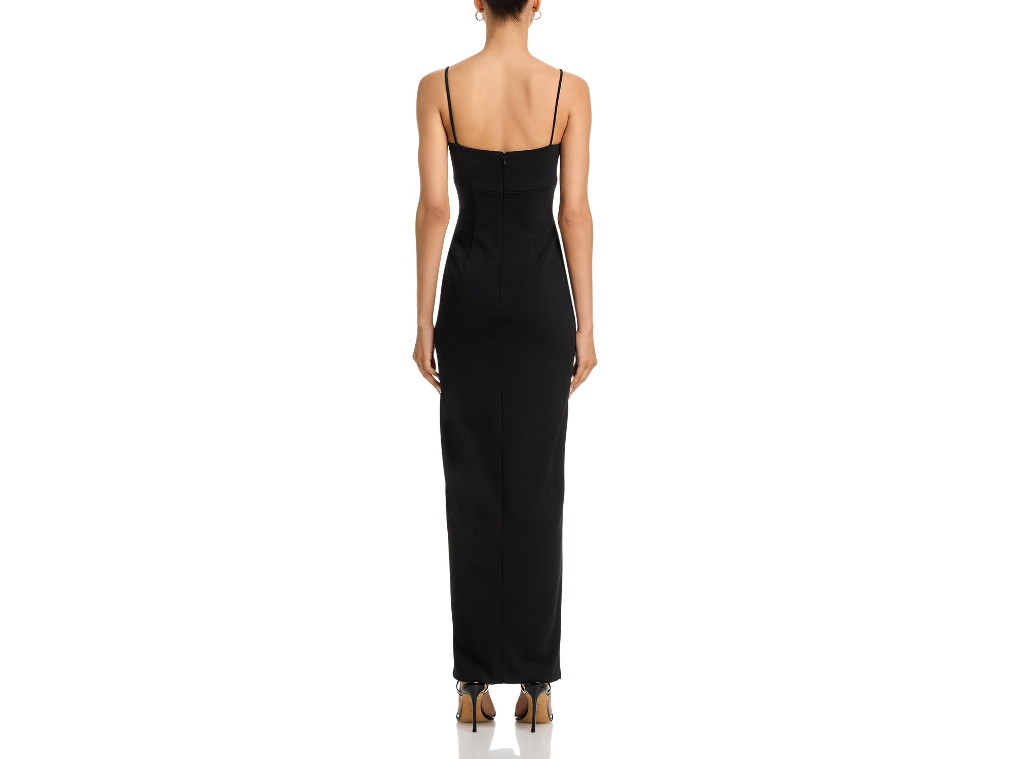 V Neck Slit Front Dress - Exclusive — Image 4