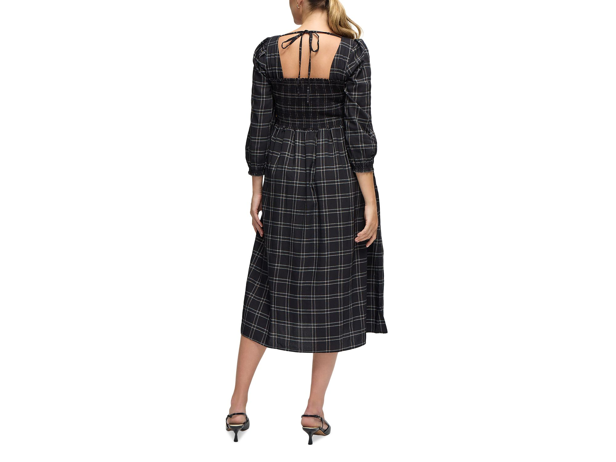Breeze Checkered Maternity Dress — Image 3