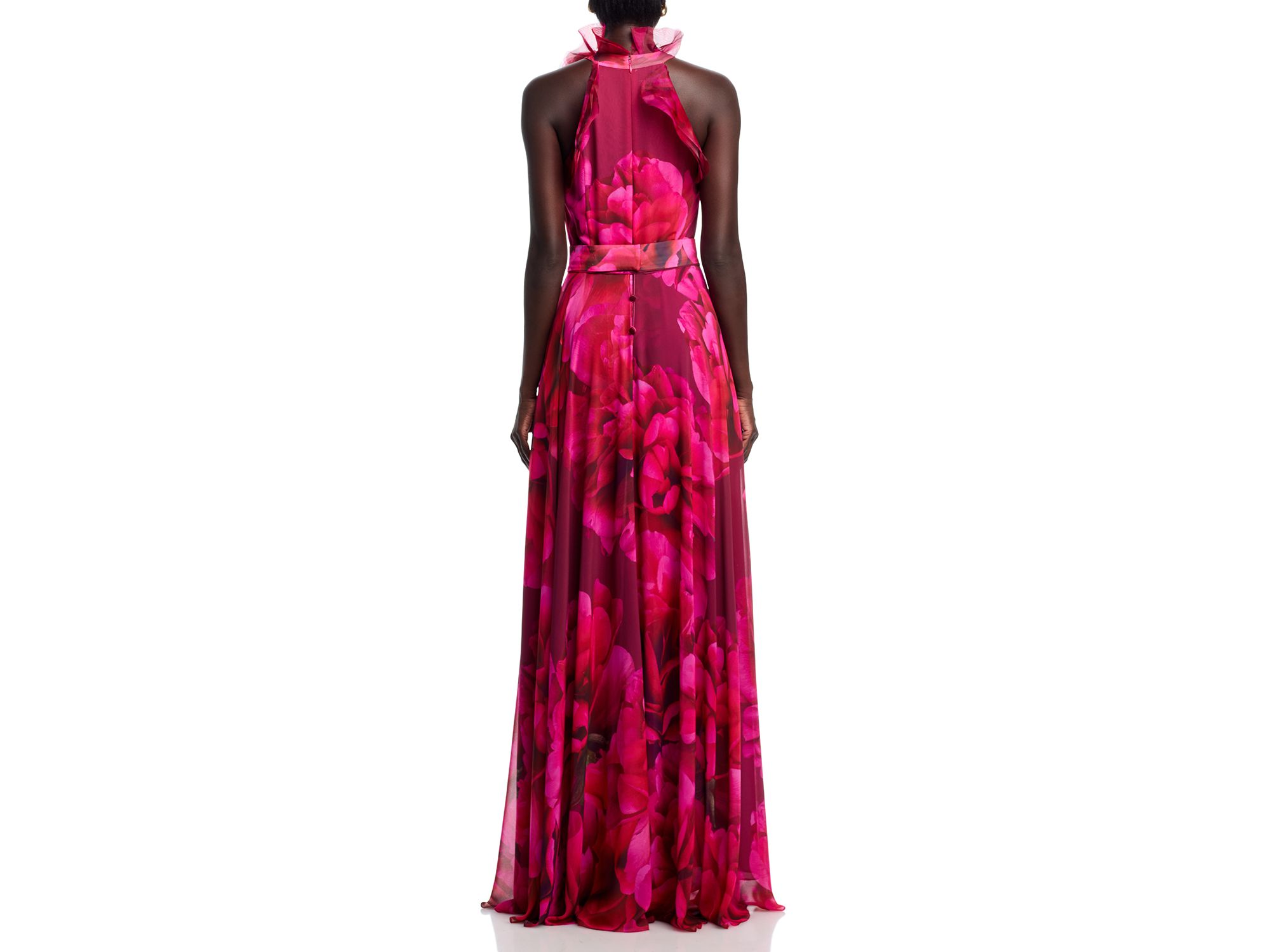 Floral Organza Halter Gown — Image 4