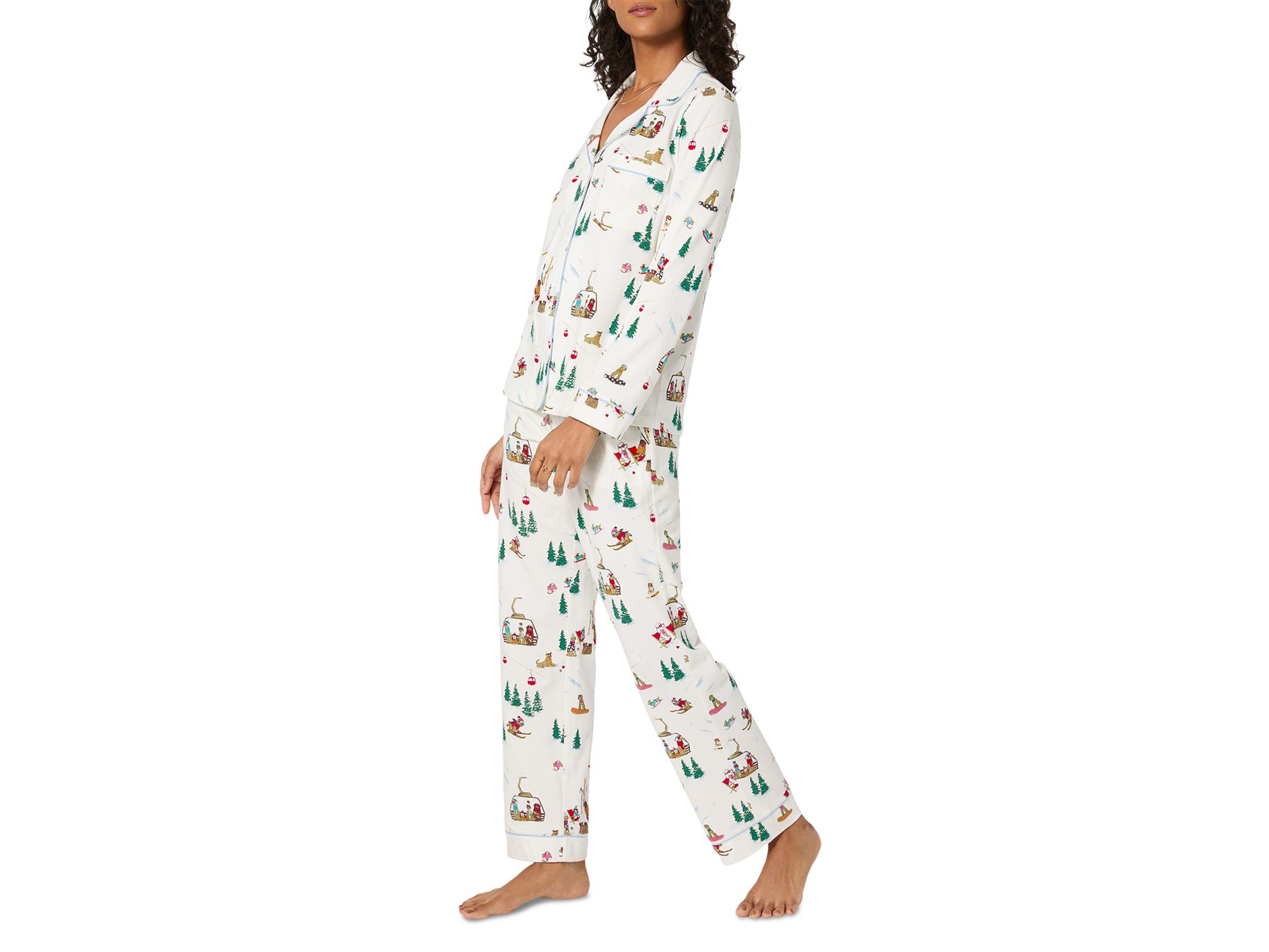 Printed Long Sleeve Pajama Set — Image 4