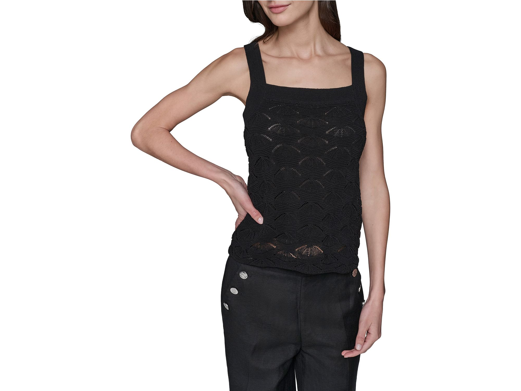 Fan Detail Sweater Tank Top — Image 4
