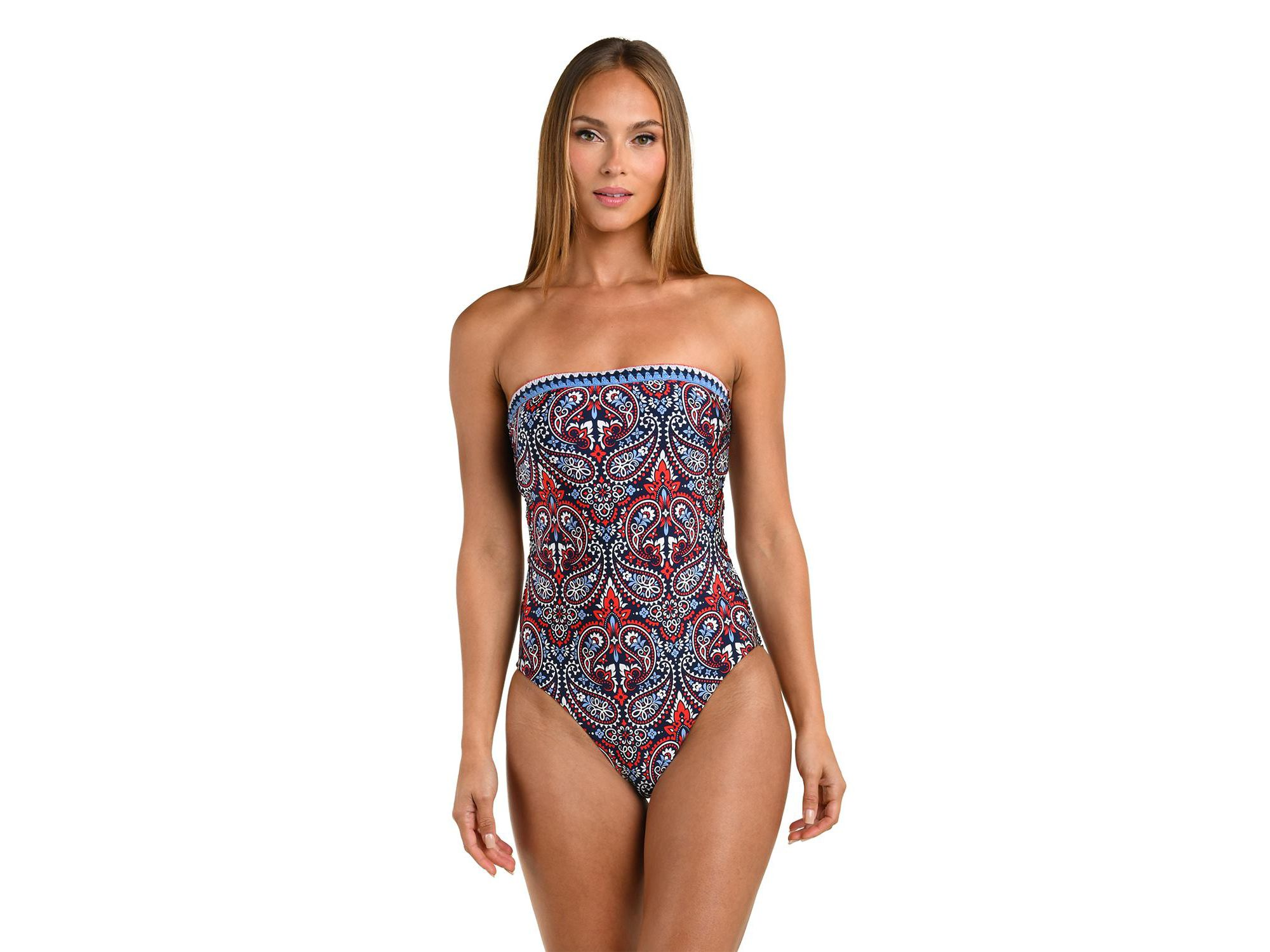 Americana Paisley Bandeau One Piece — Image 3