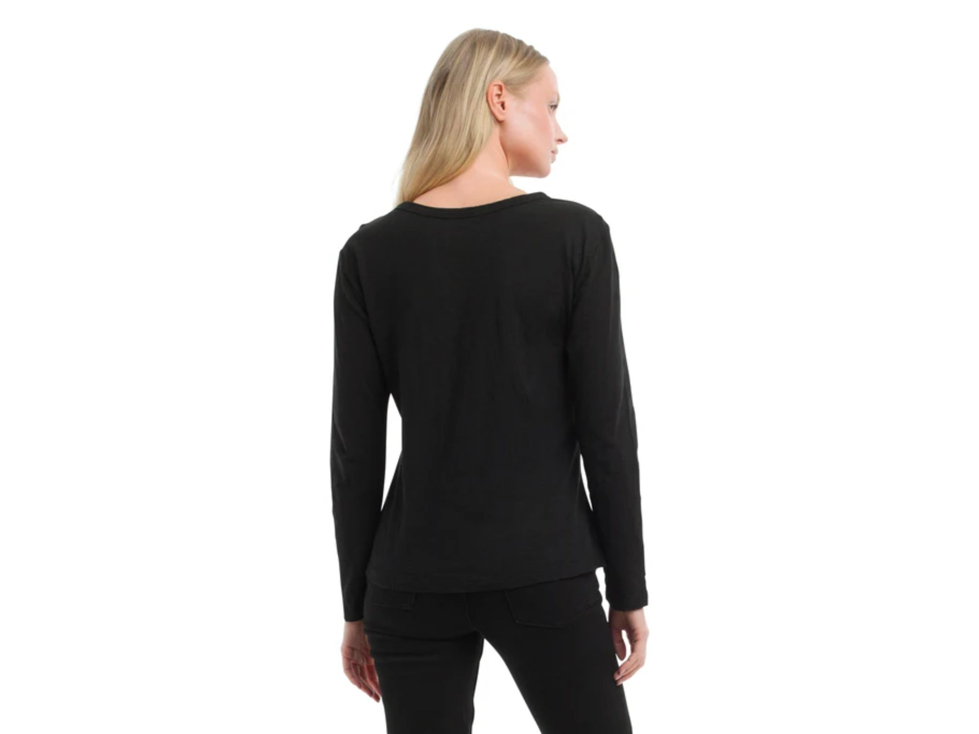 Long Sleeve Ruched Side Tee — Image 3