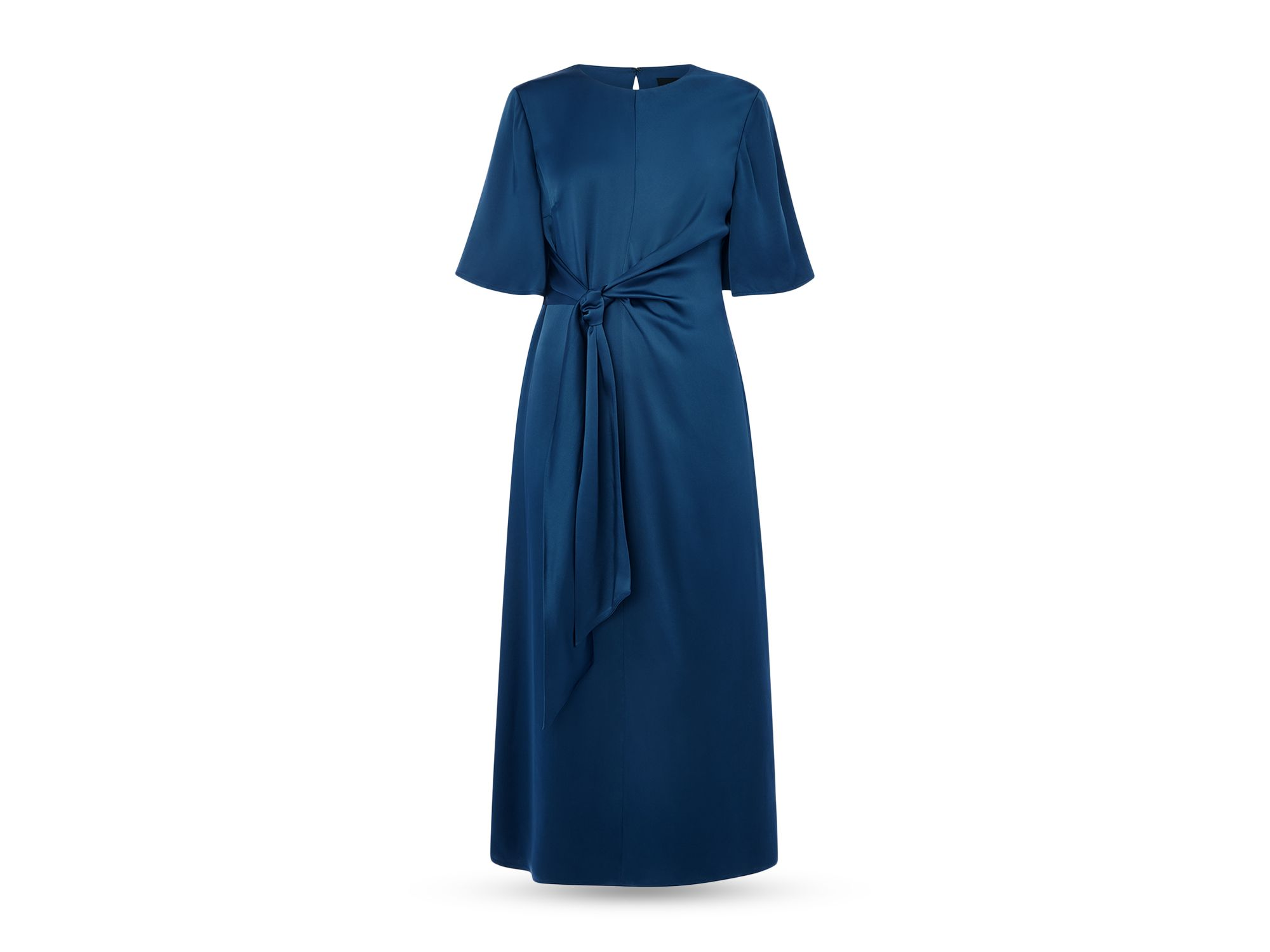 Satin Twist Waist Midi Dress — Image 5