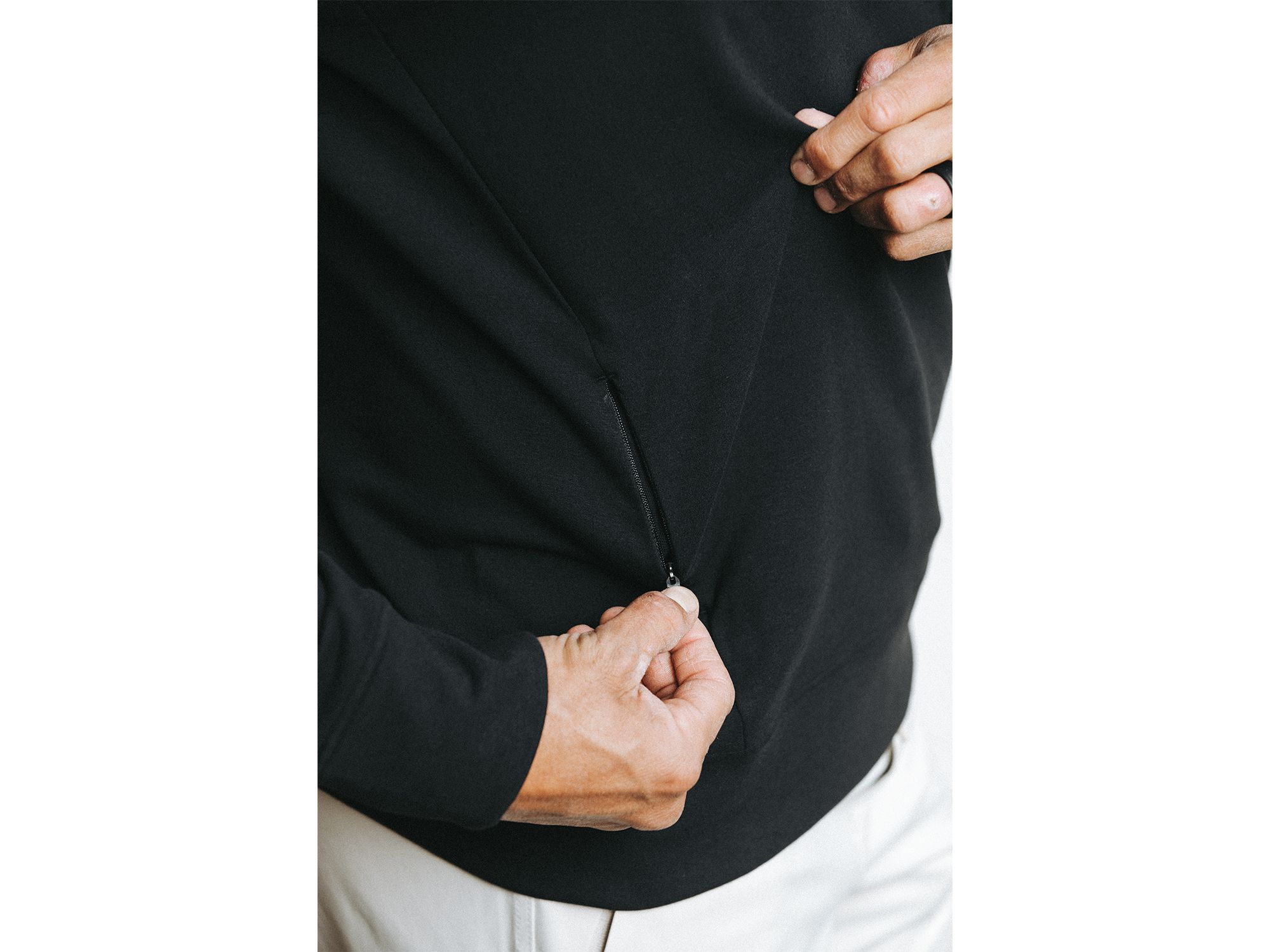 Overzip Mock Neck Sweatshirt — Image 7