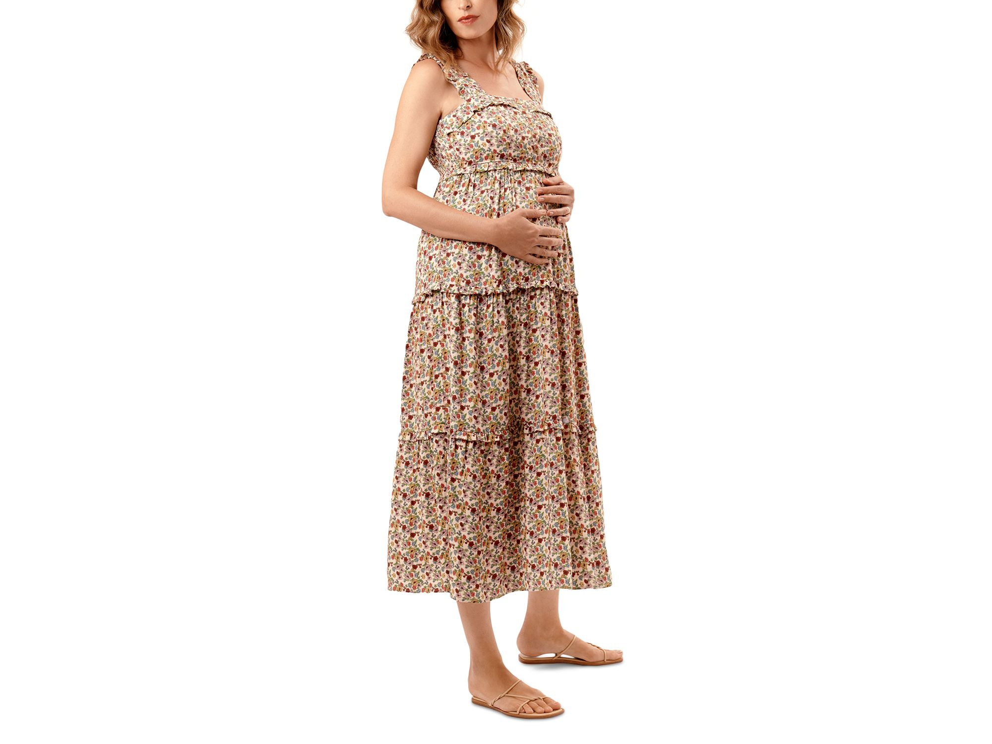 Emma Tiered Striped During & After Dress — Image 4