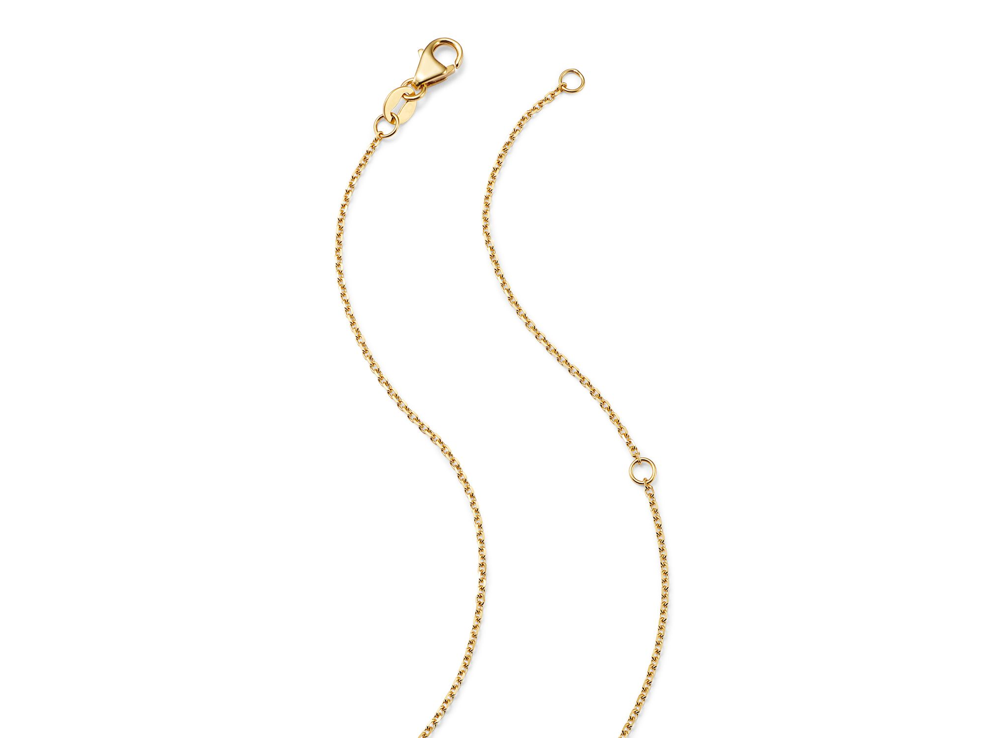 Diamond Bezel Curved Bar Necklace in 14K Yellow Gold, 0.80 tcw — Image 3
