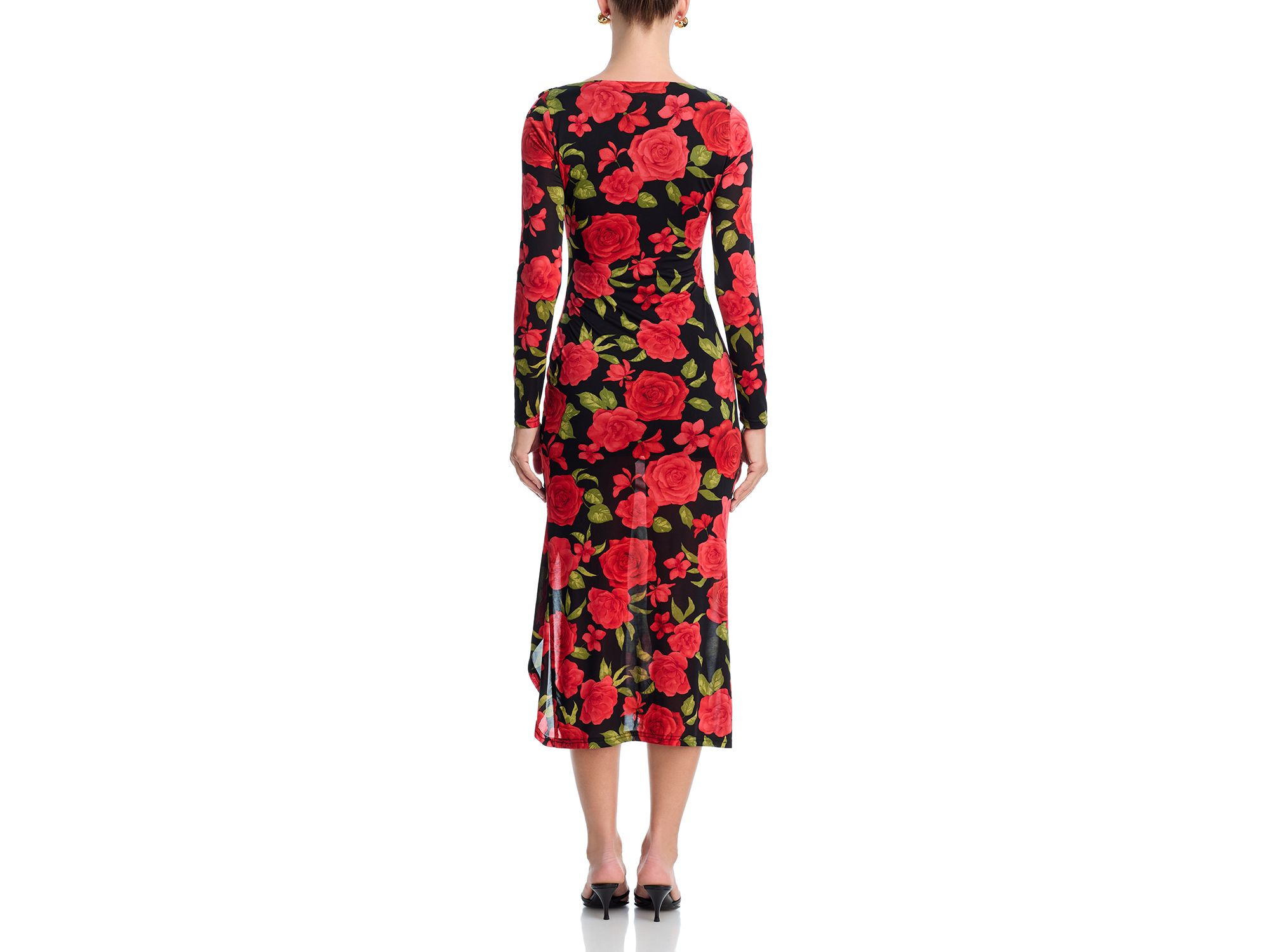 Rose Jersey Cowl Neck Midi Dress - Exclusive — Image 3