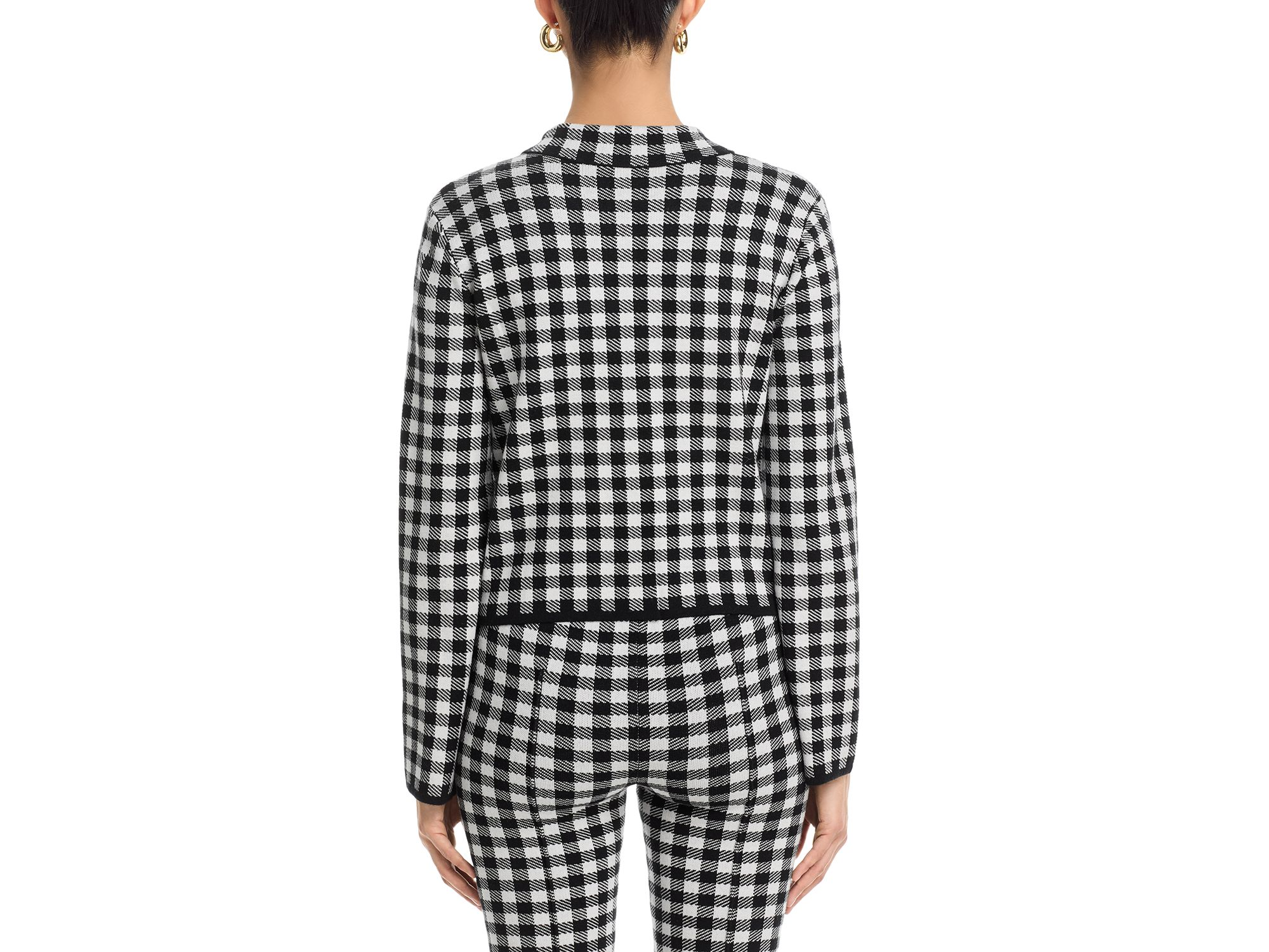 Gingham Knit Jacket - Exclusive — Image 3