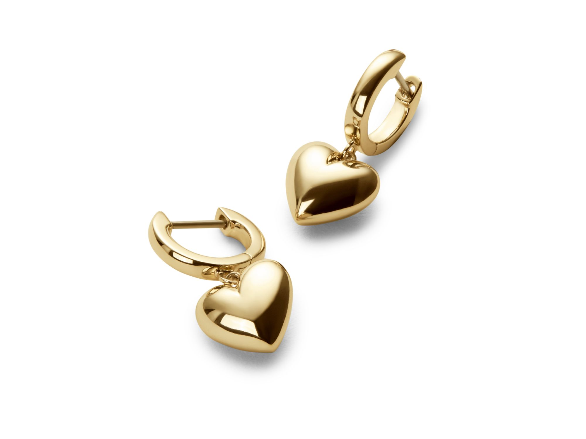 Jessica Puffed Heart Hoops — Image 5