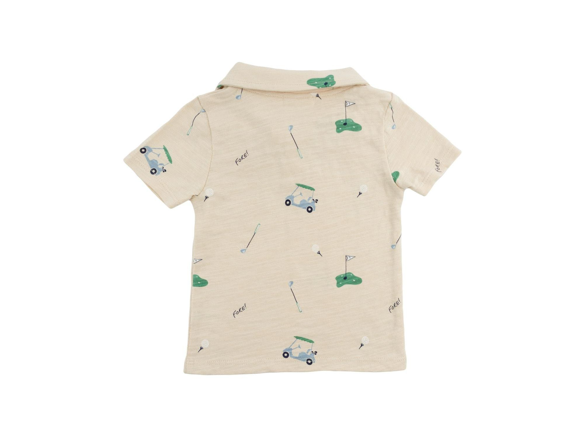 Boys' Spencer S25 Golf Print Slub Polo Shirt - Little Kid — Image 3