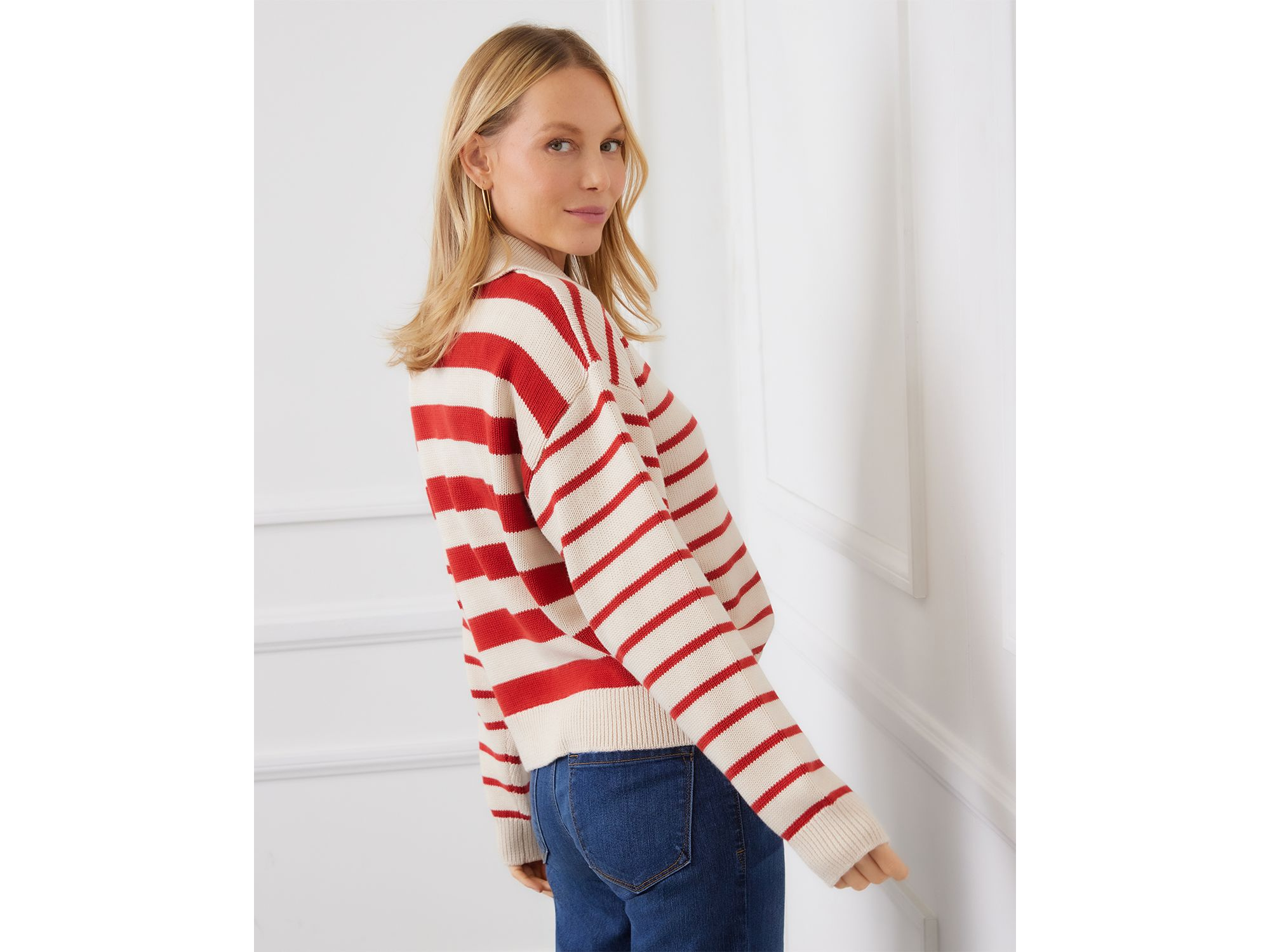Stripe Polo Sweater — Image 5