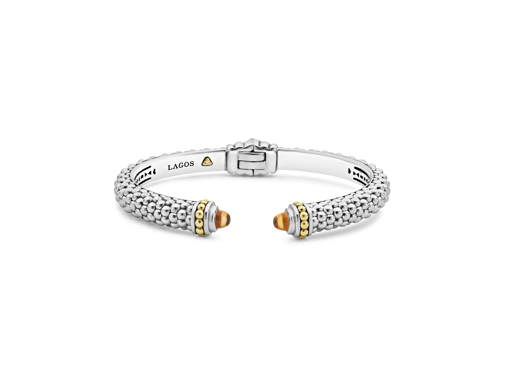 18K Gold and Sterling Silver Rittenhouse Gemstone Cuffs, 8mm — Image 5
