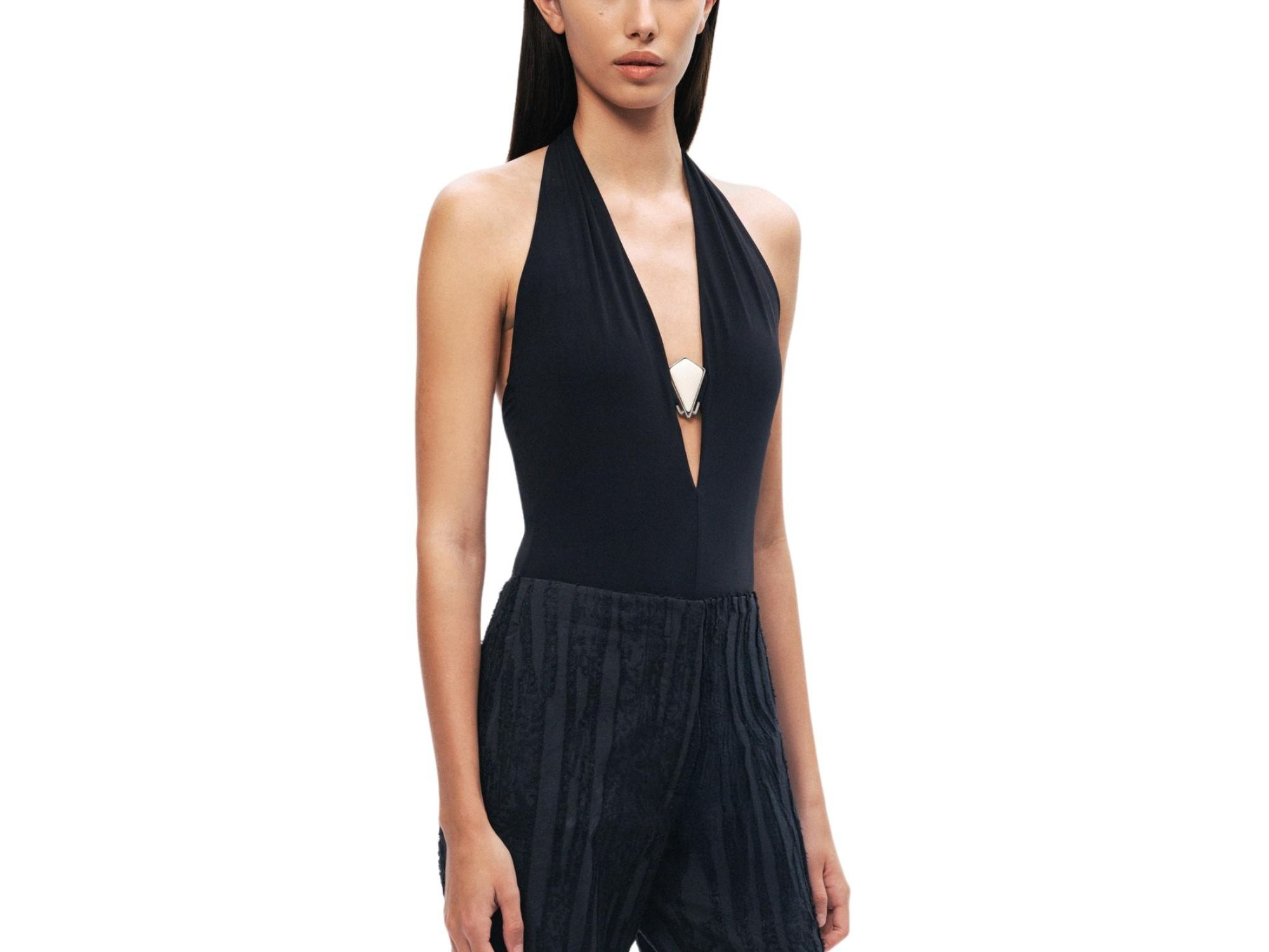 Halter Deep V Blouse — Image 4