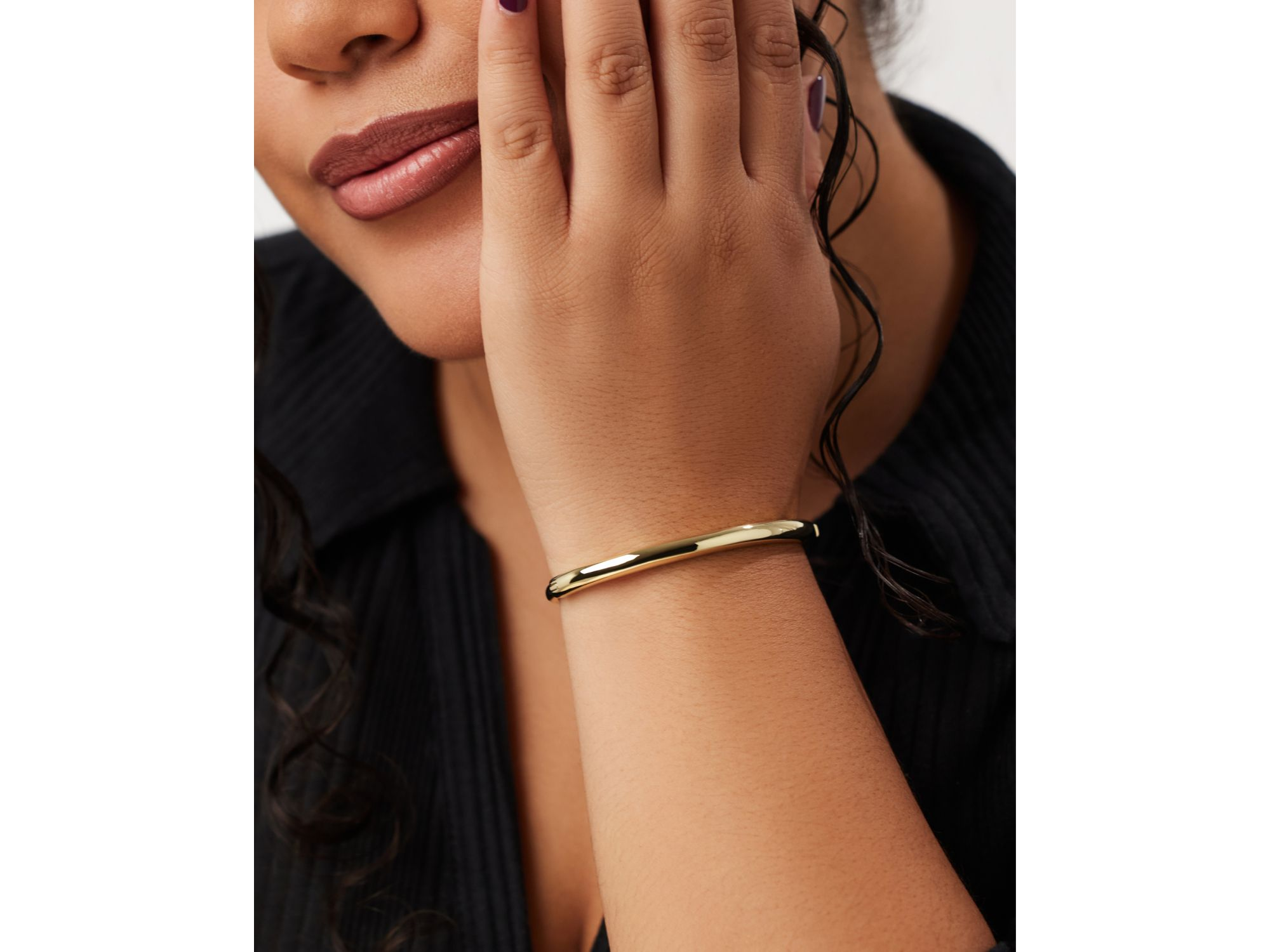 Gold Bangle Bracelet - Brynley — Image 4