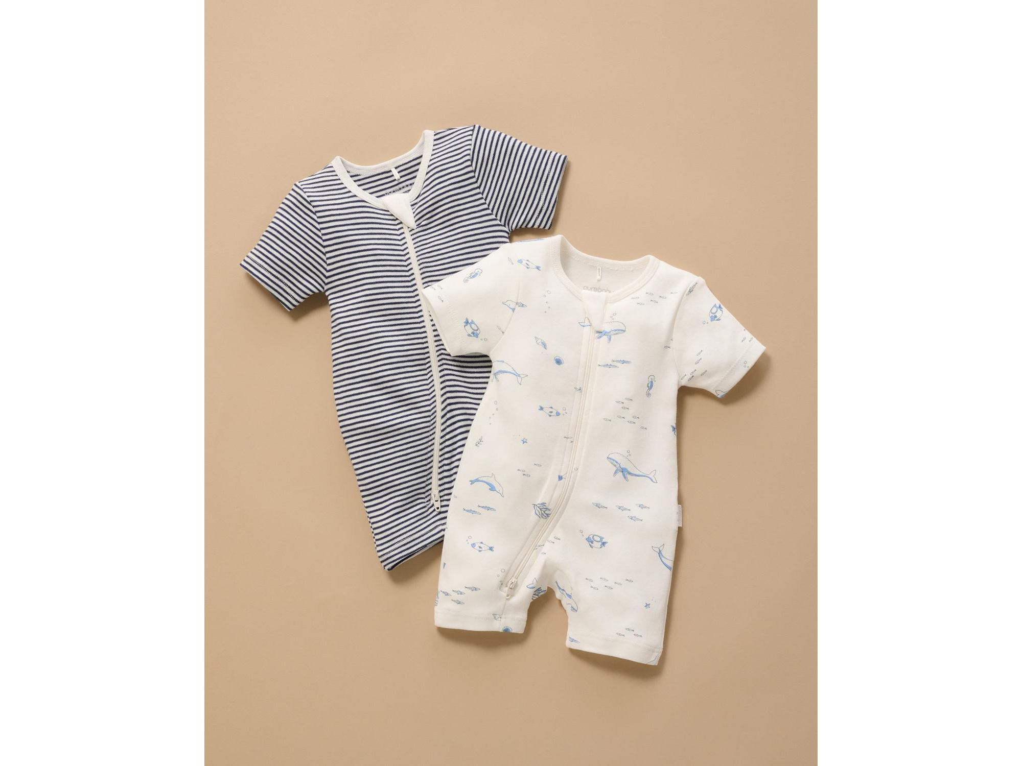 Boys' 2 Pack Short Zip Romper - Baby — Image 5