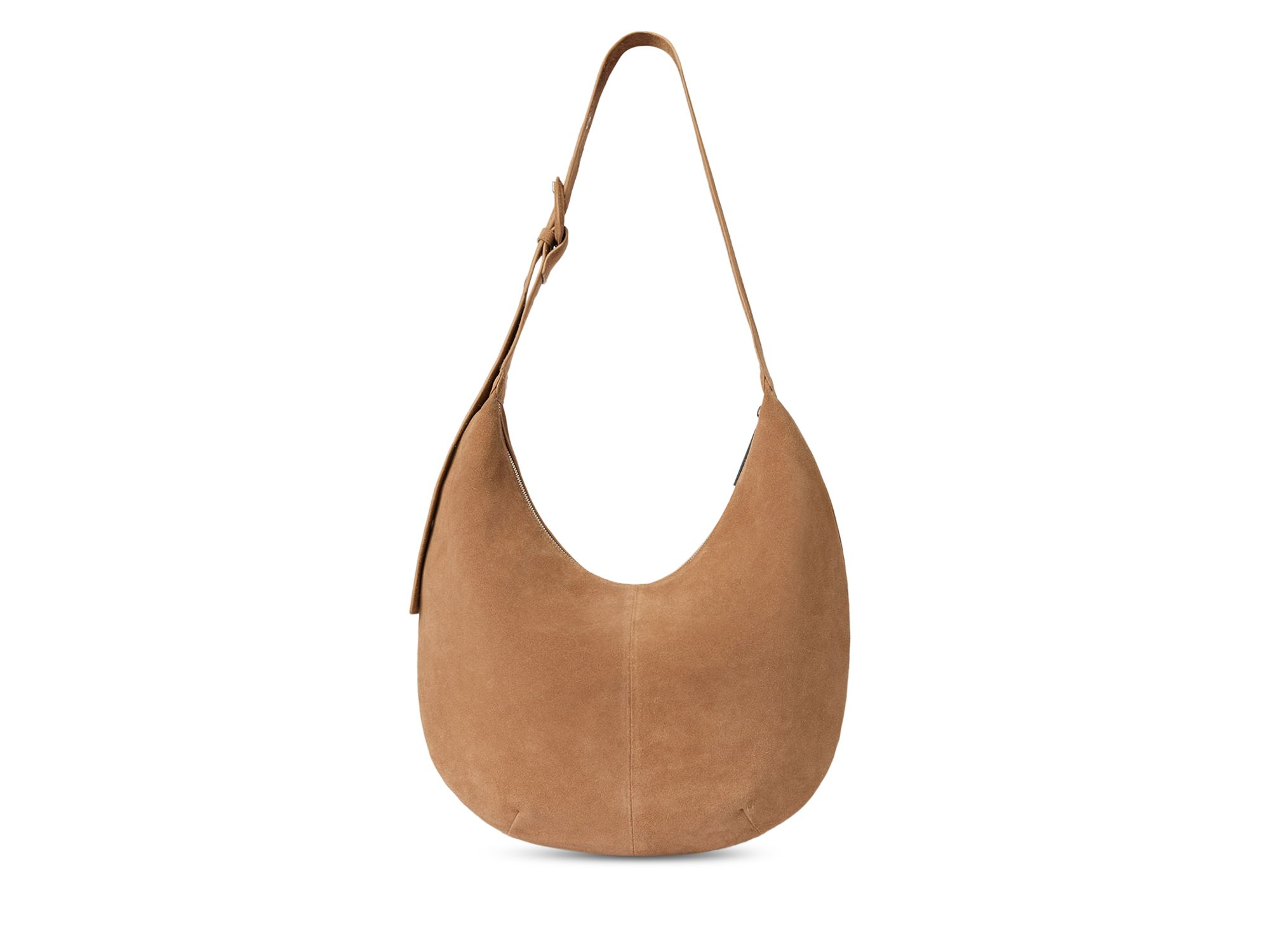Sia Large Curved Suede Crossbody Bag — Image 5