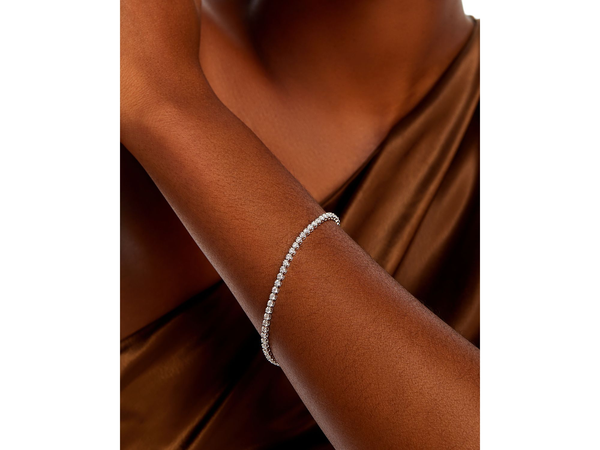Certified Colorless Diamond Tennis Bracelet Collection in 14K White Gold, 2.0-10.0 tcw — Image 5