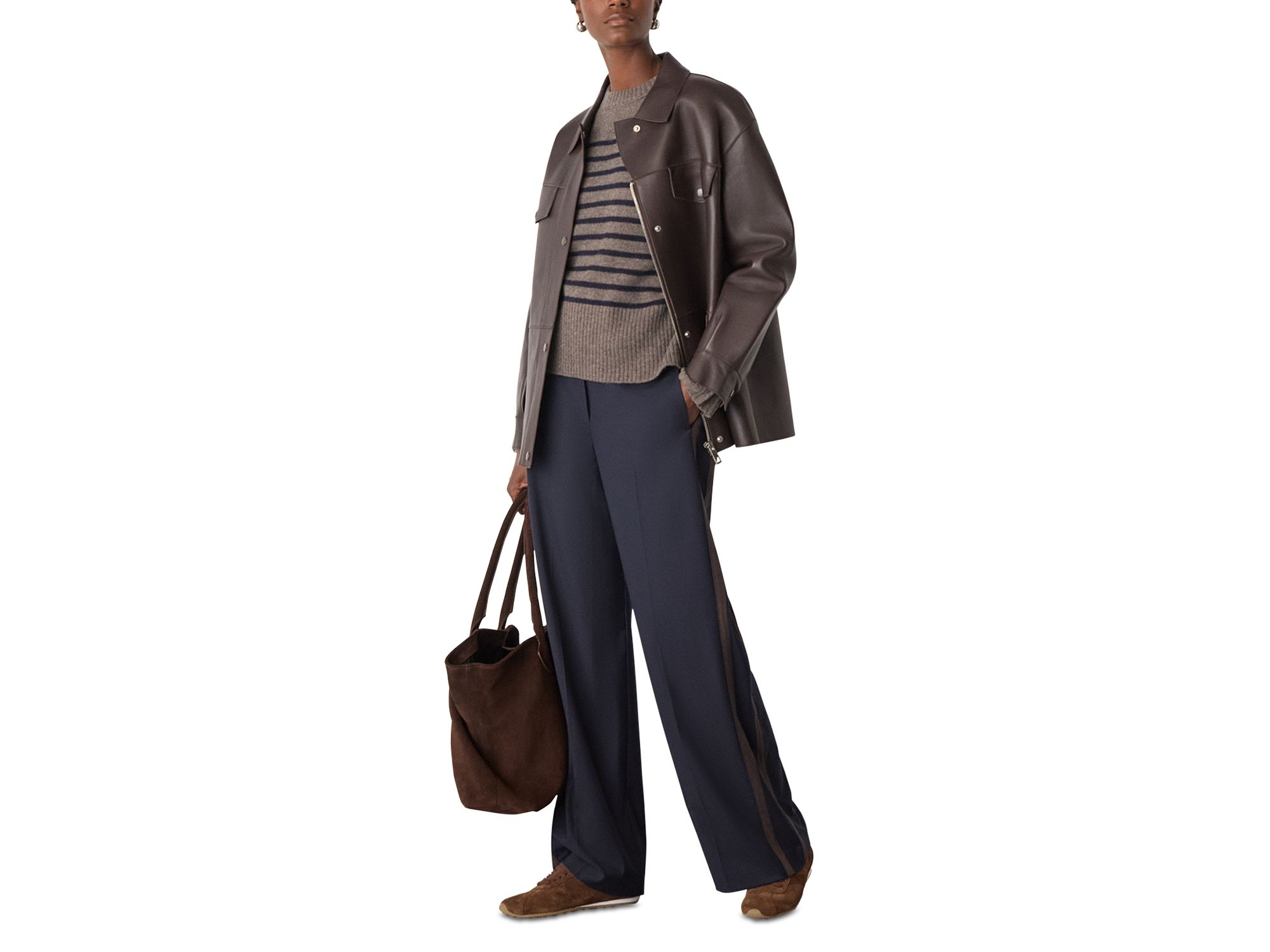 Wool Stripe Crewneck Sweater — Image 5