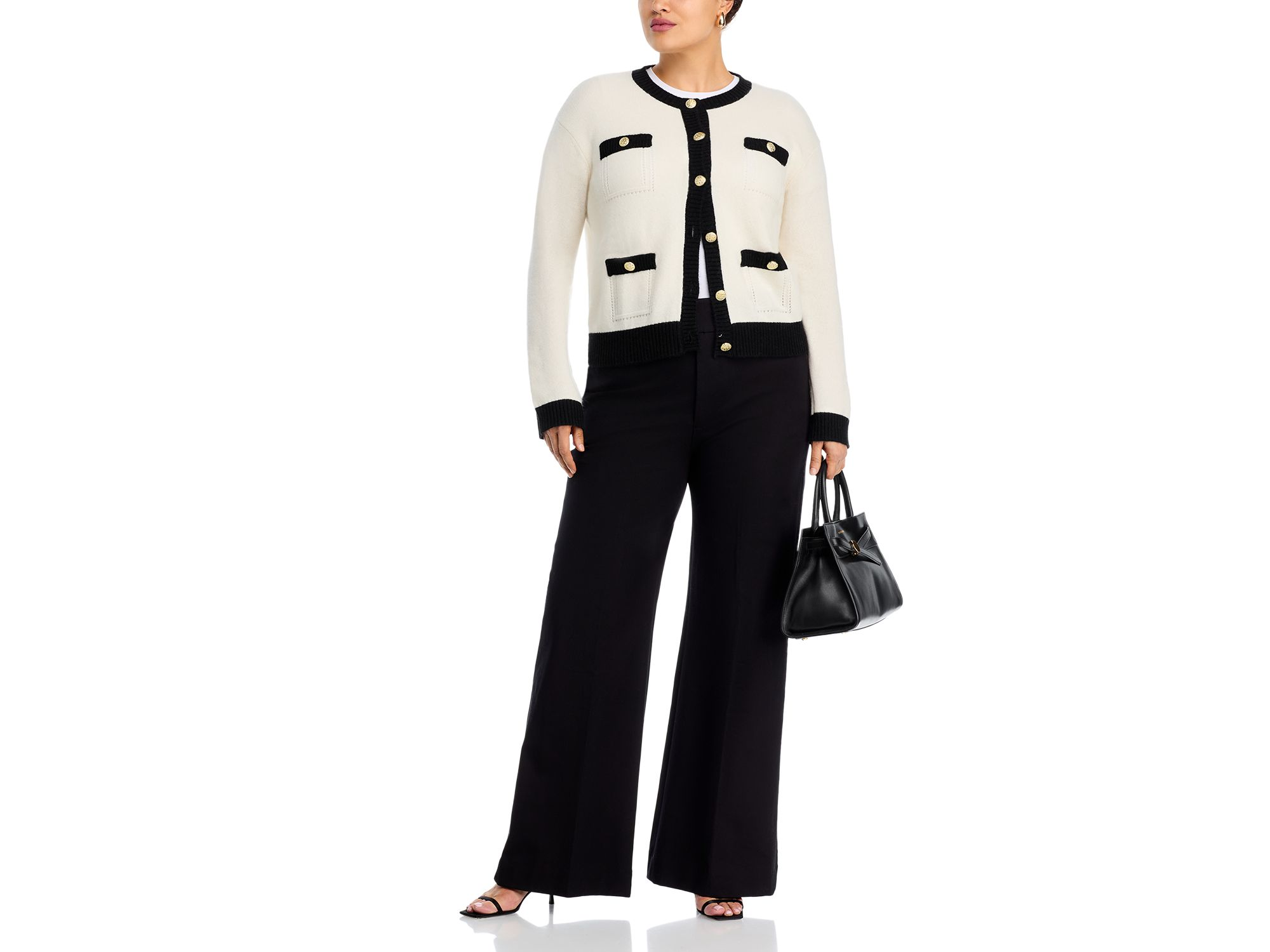 100% Cashmere Contrast Trim Cardigan - Exclusive — Image 9