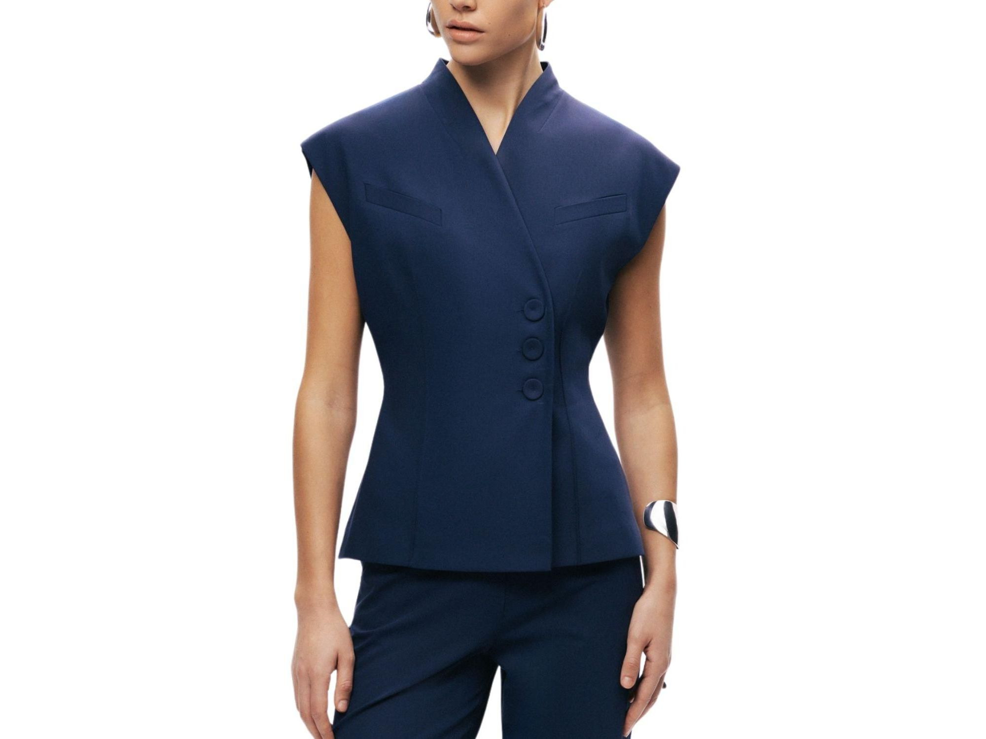 Tailored Sleeveless Vest — Image 4