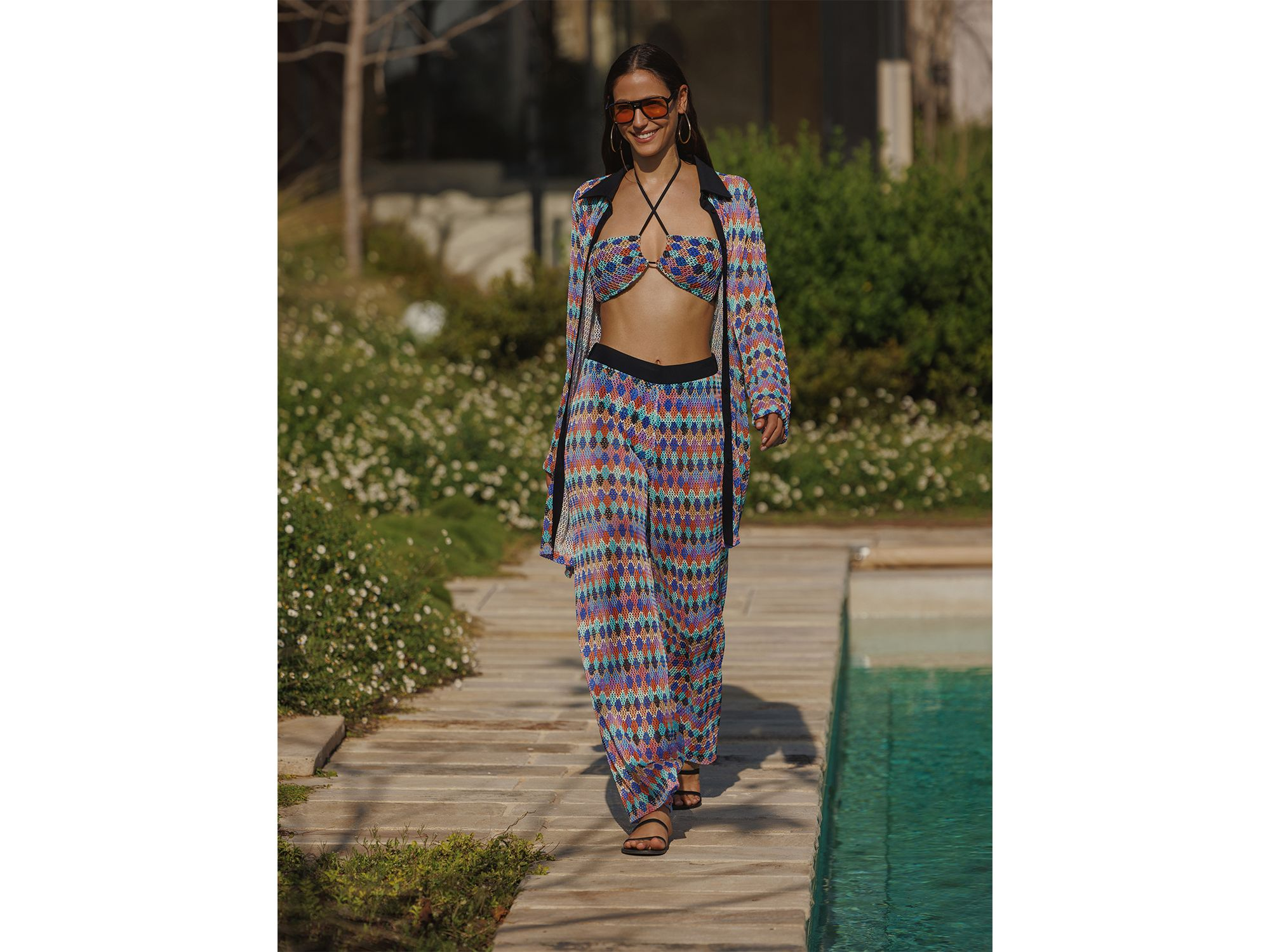 Long Sleeved Blouse Swim Cover Up — Image 3