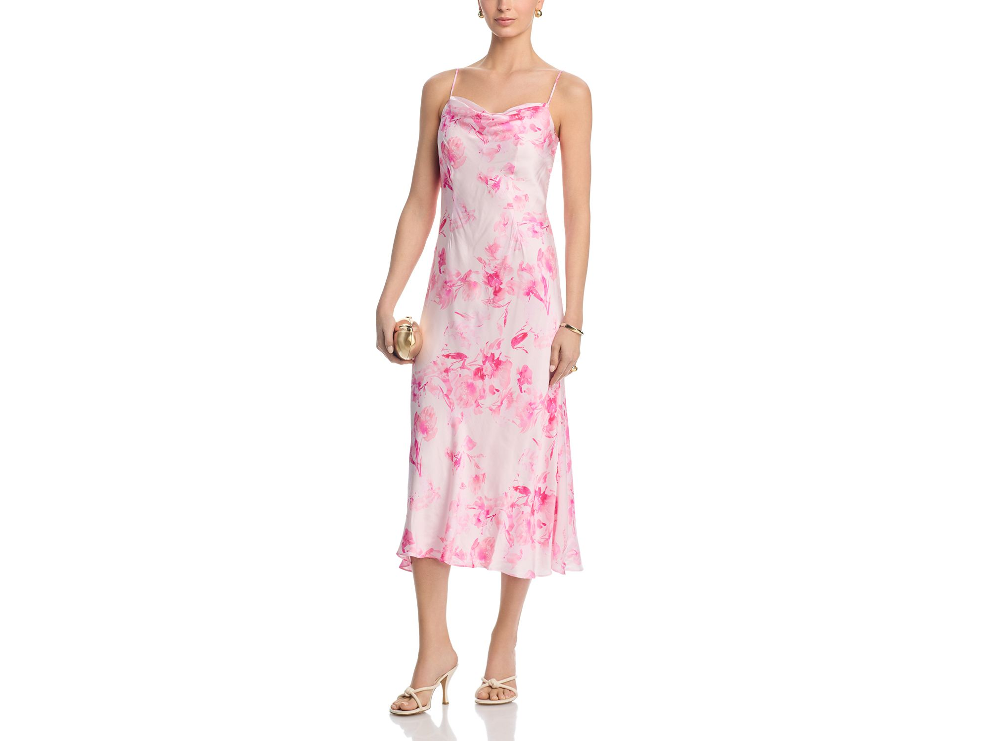 Oona Satin Sophie Floral Midi Dress — Image 3