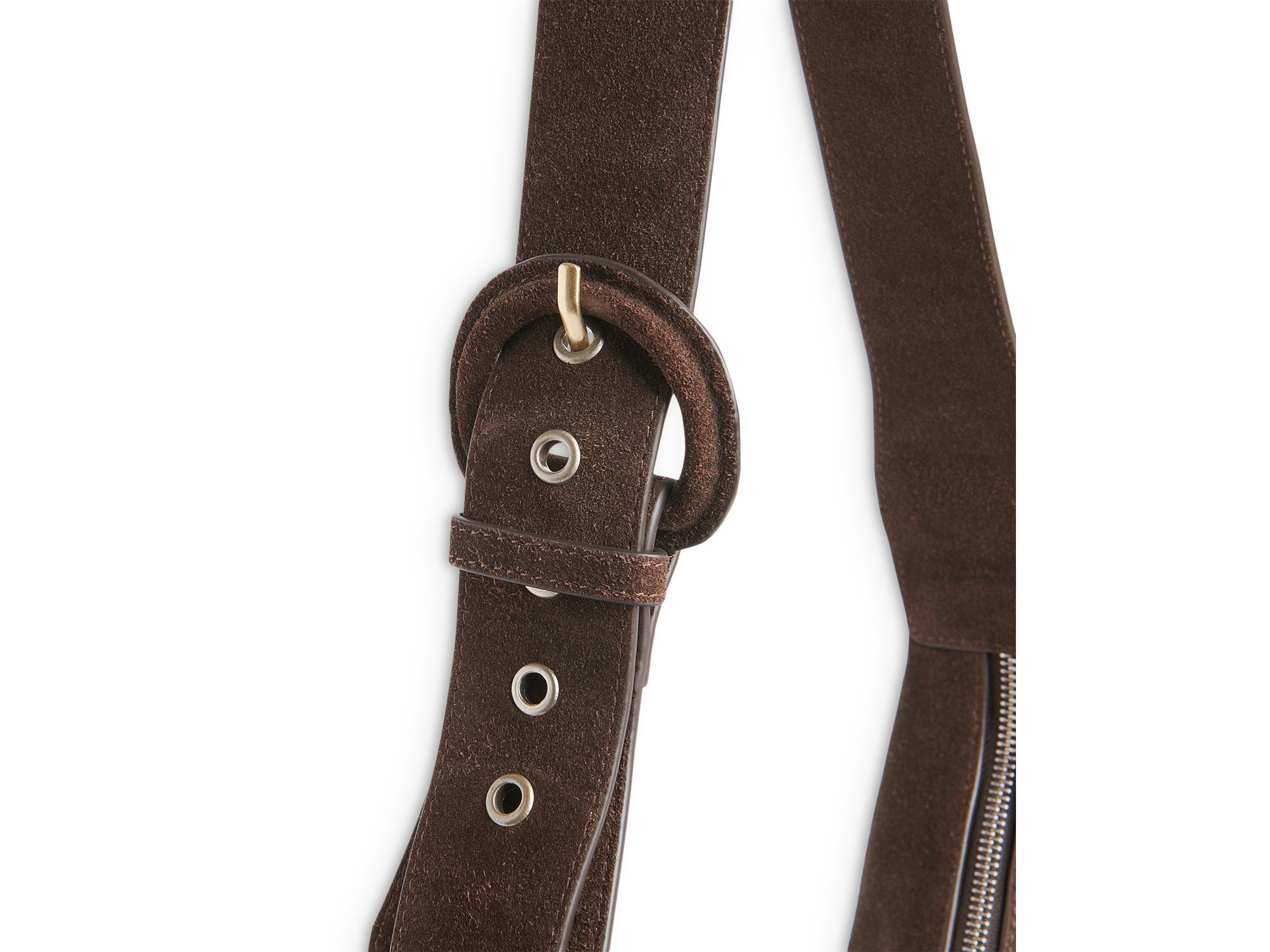 Sia Curved Suede Crossbody — Image 3