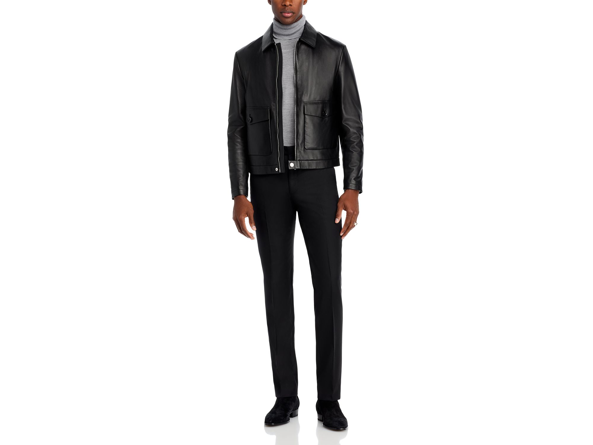 Wool Slim Fit Suit Pants — Image 7