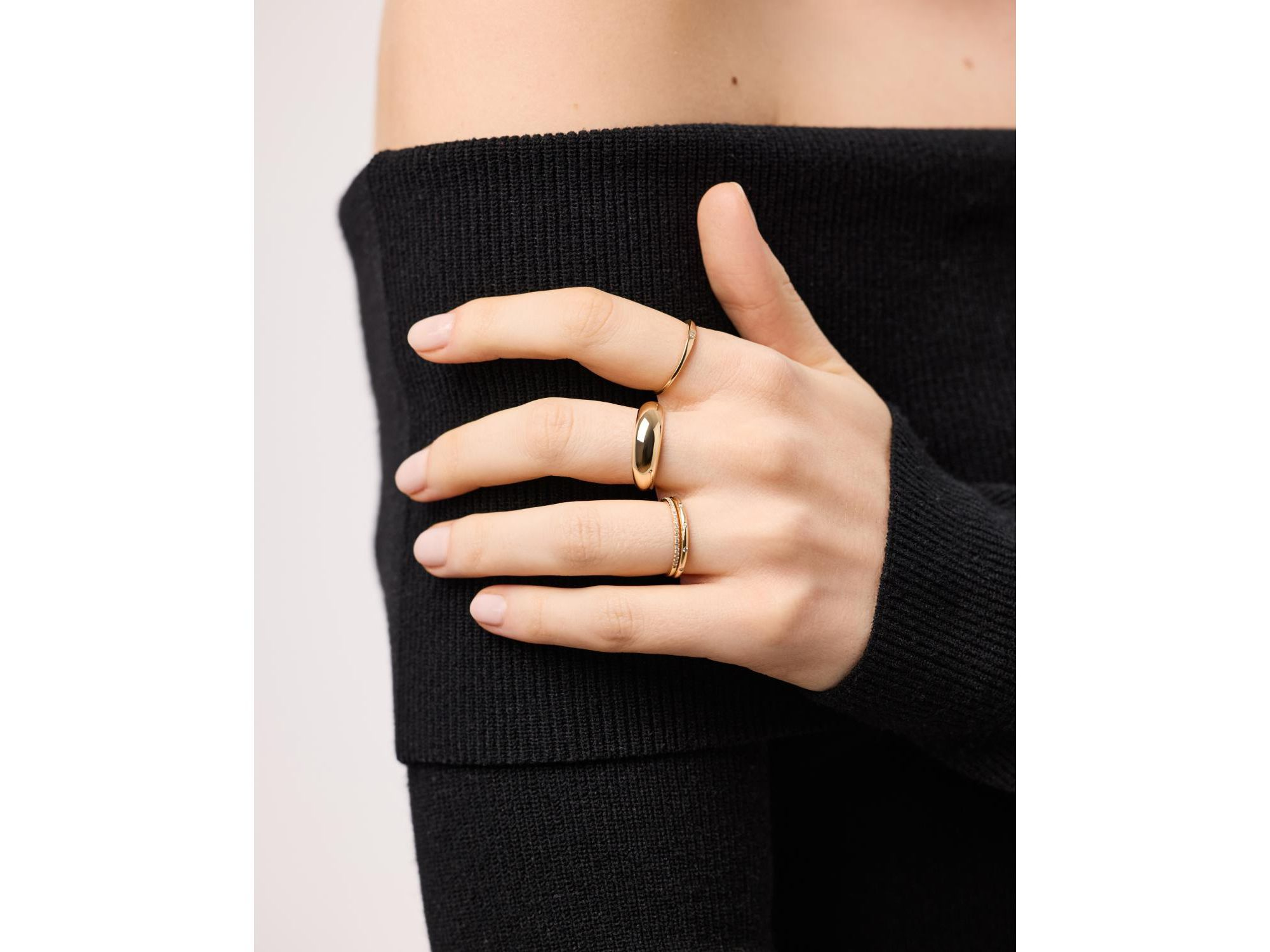 Solid Yellow Medium Dome Ring — Image 3