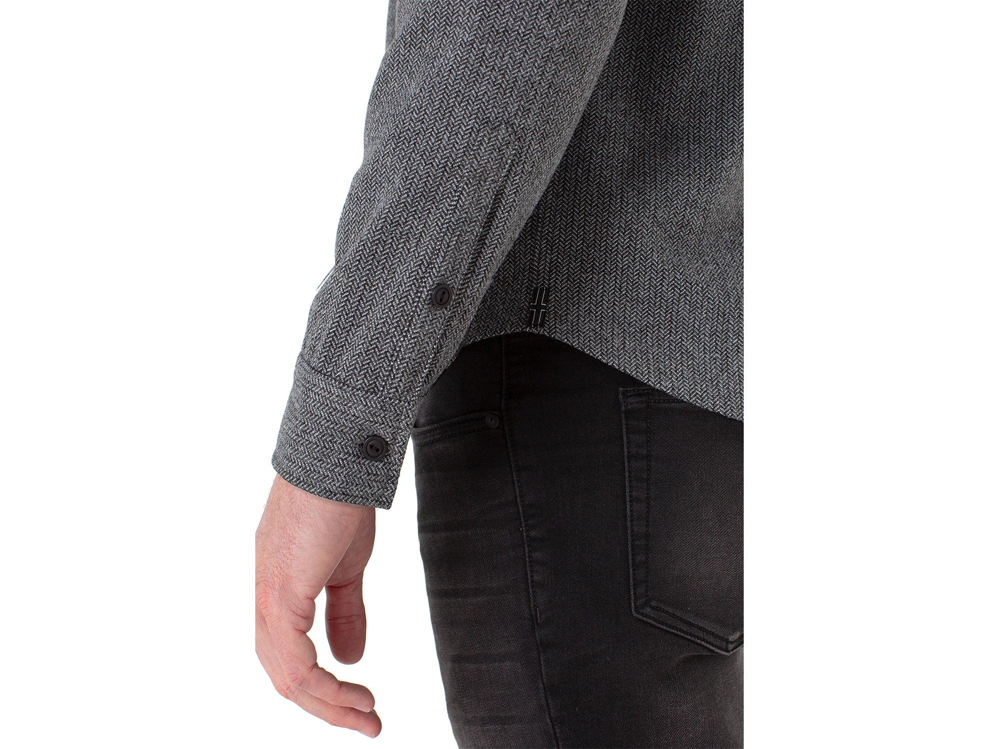Knit Button Down Shirt — Image 3
