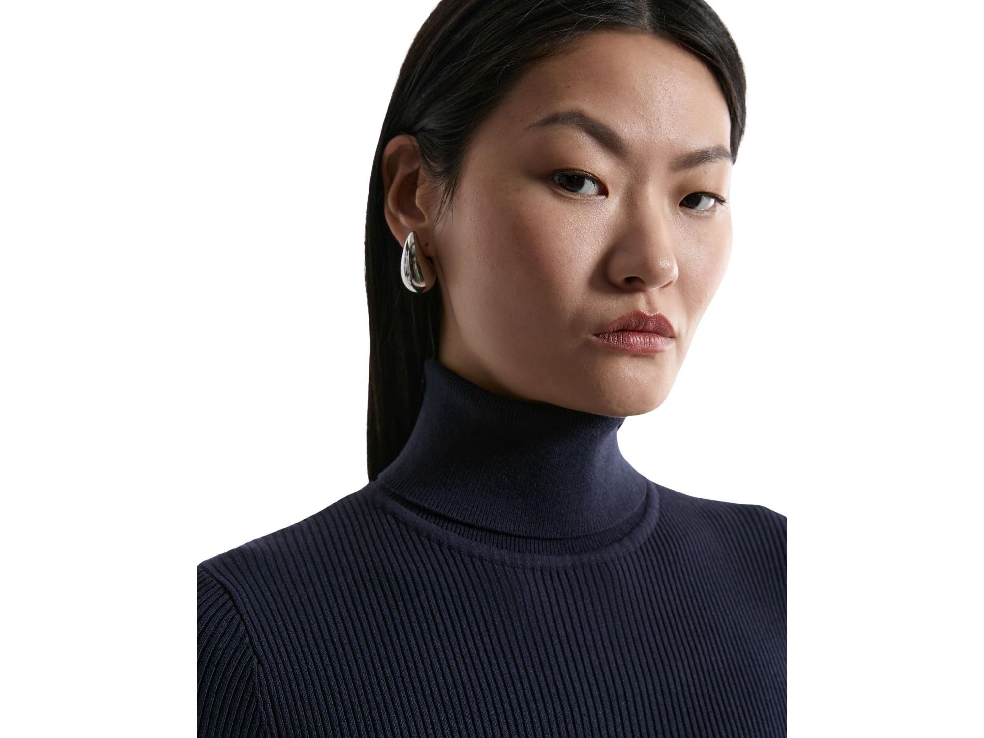 Roll Neck Belted Flippy Hem Mini Dress — Image 3