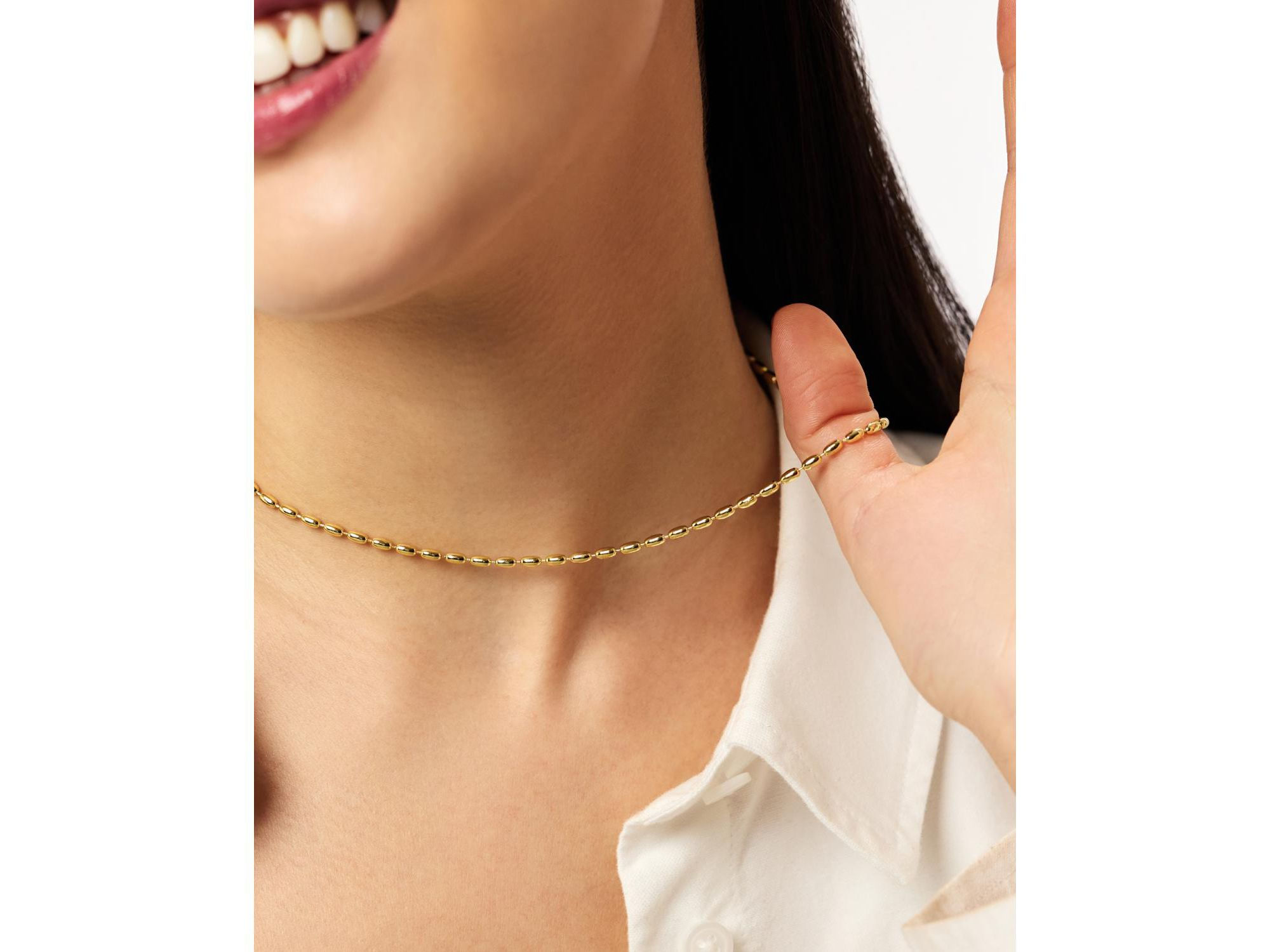 Capri Ball Chain Necklace — Image 3