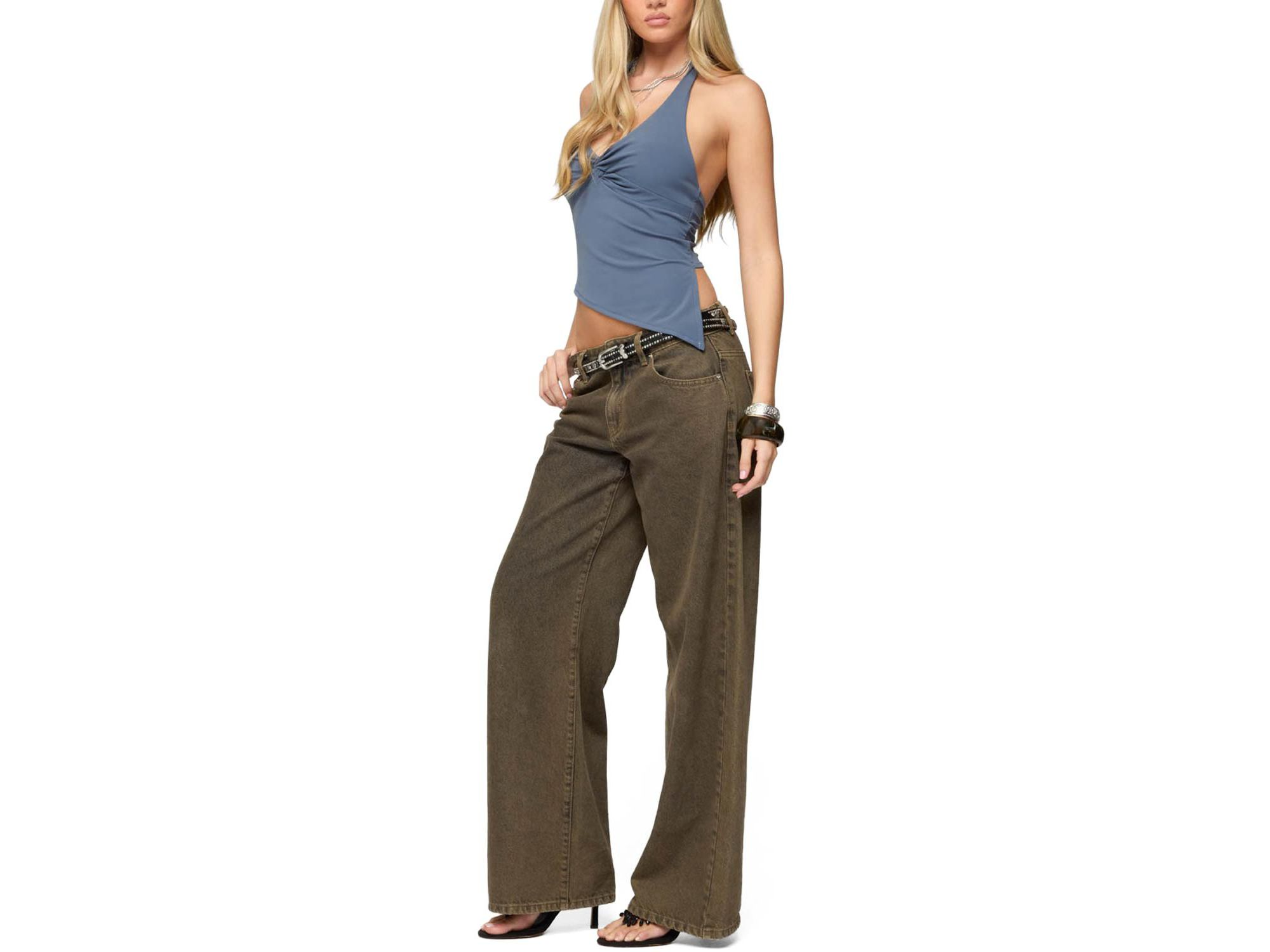Susanna Asymmetric Twist Halter Top — Image 4