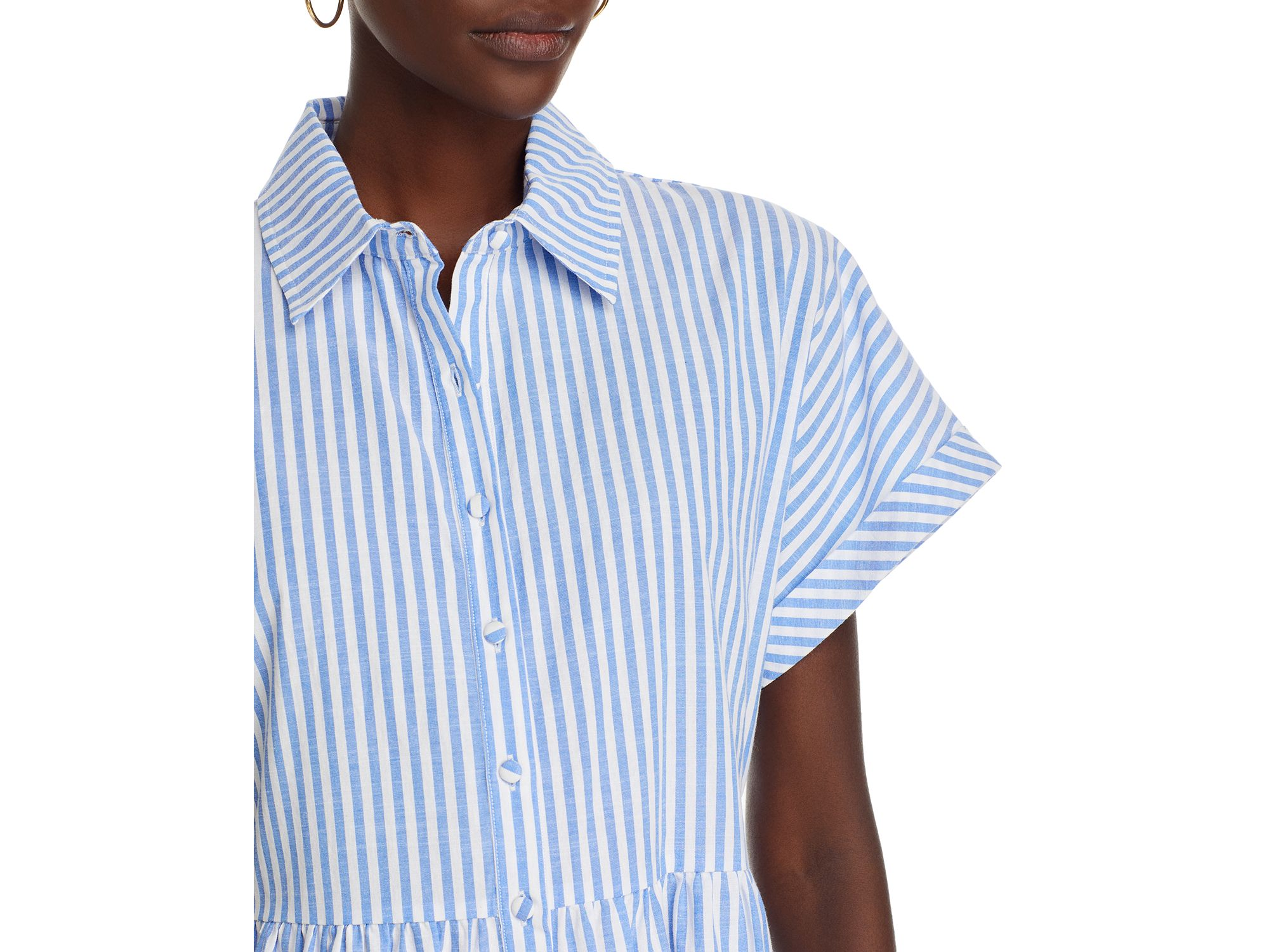 Stripe Mini Shirt Dress - Exclusive — Image 3