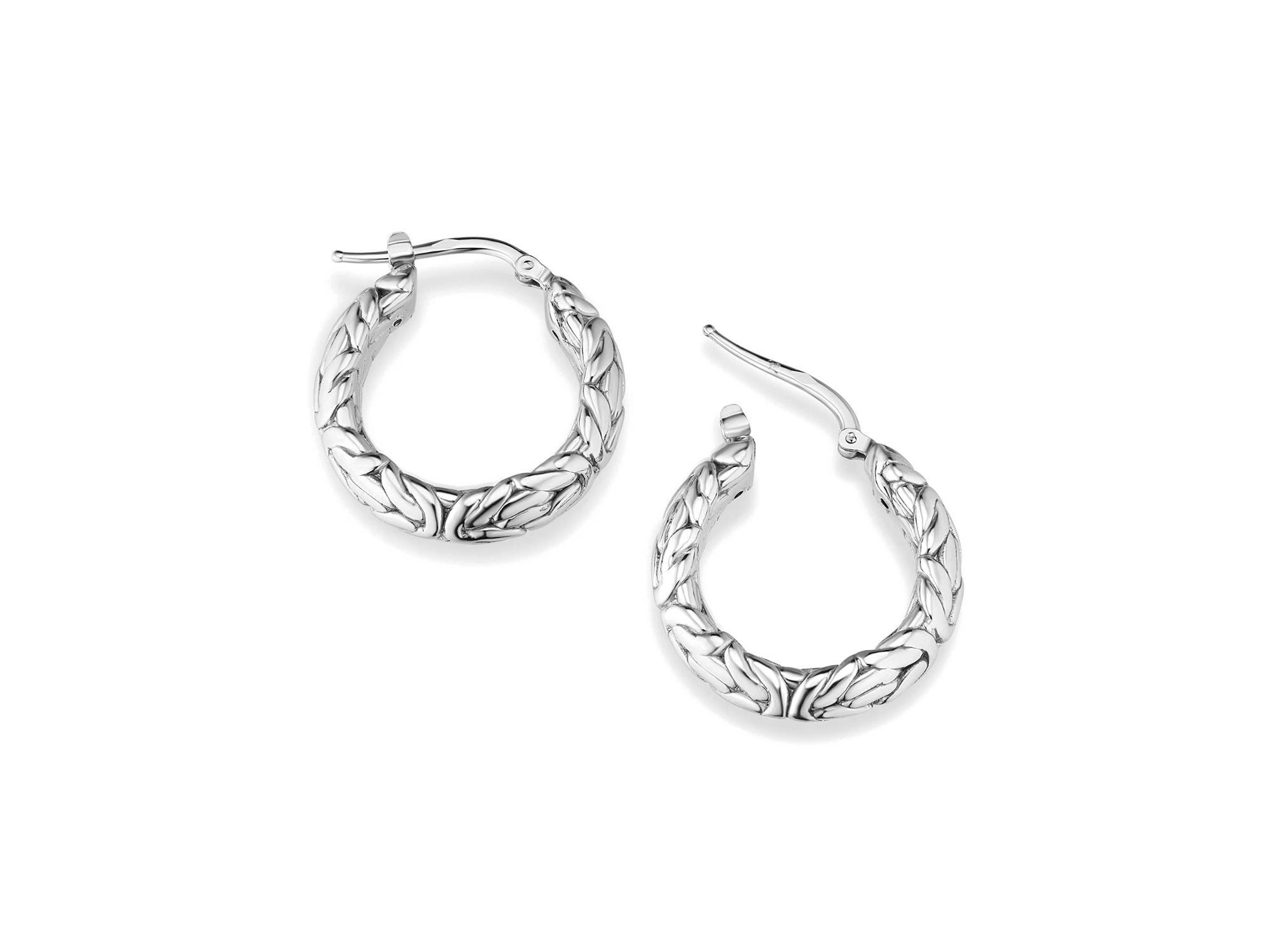Sterling Byzantine Artisan Hoops — Image 5