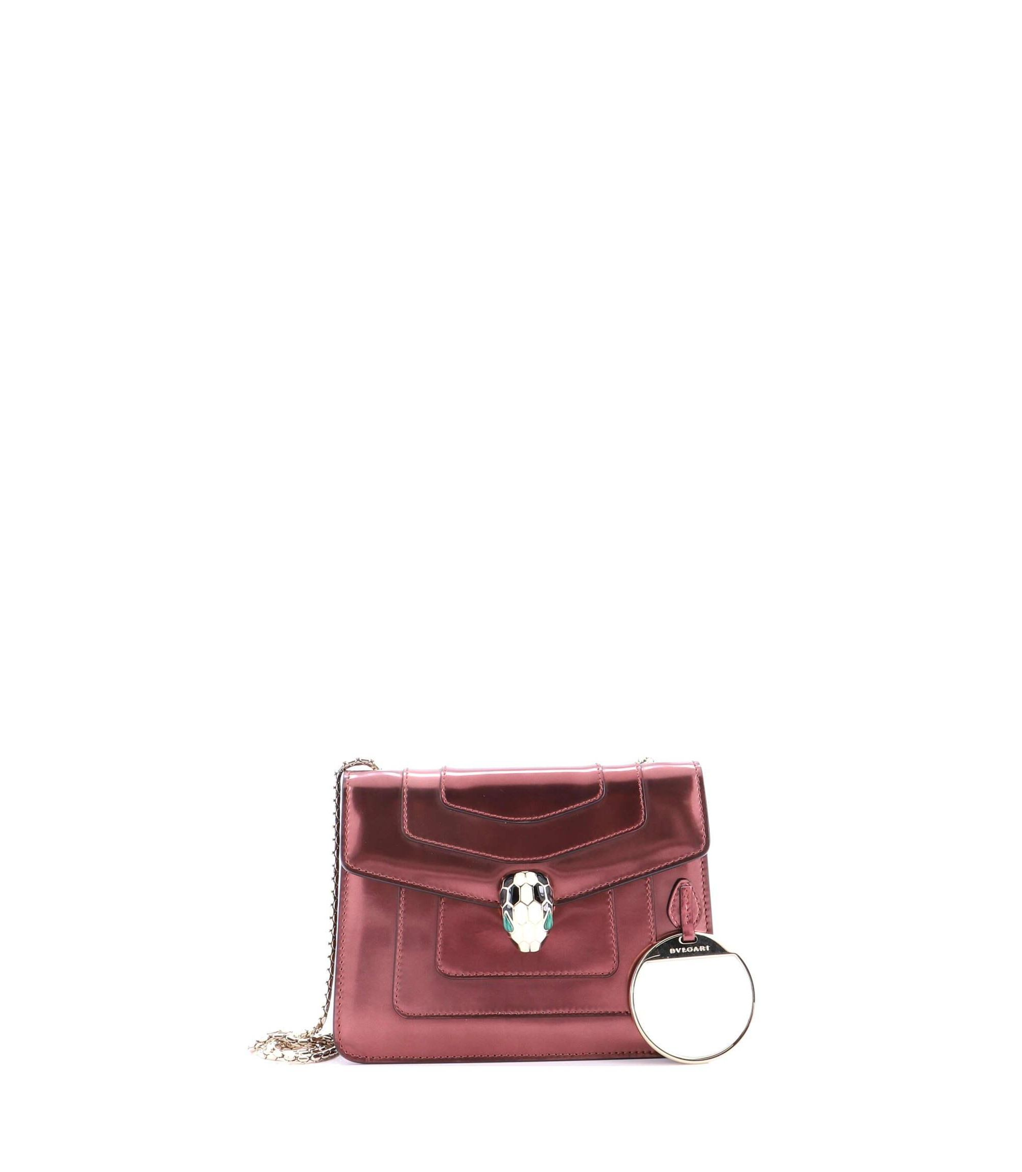 Small Serpenti Forever Square Shoulder Bag Metallic Leather — Image 6
