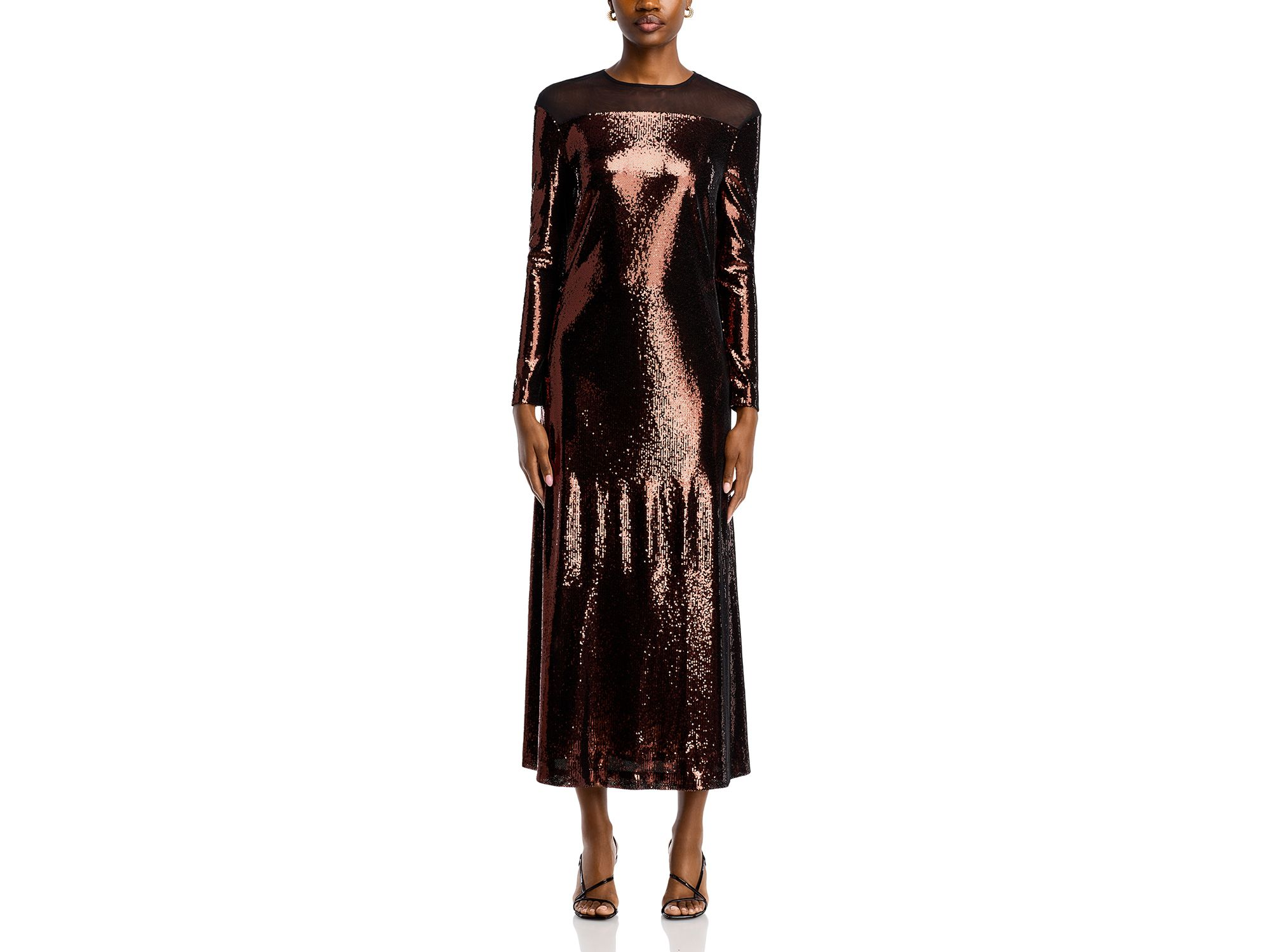 Sequined Long Sleeve Dress — Image 5