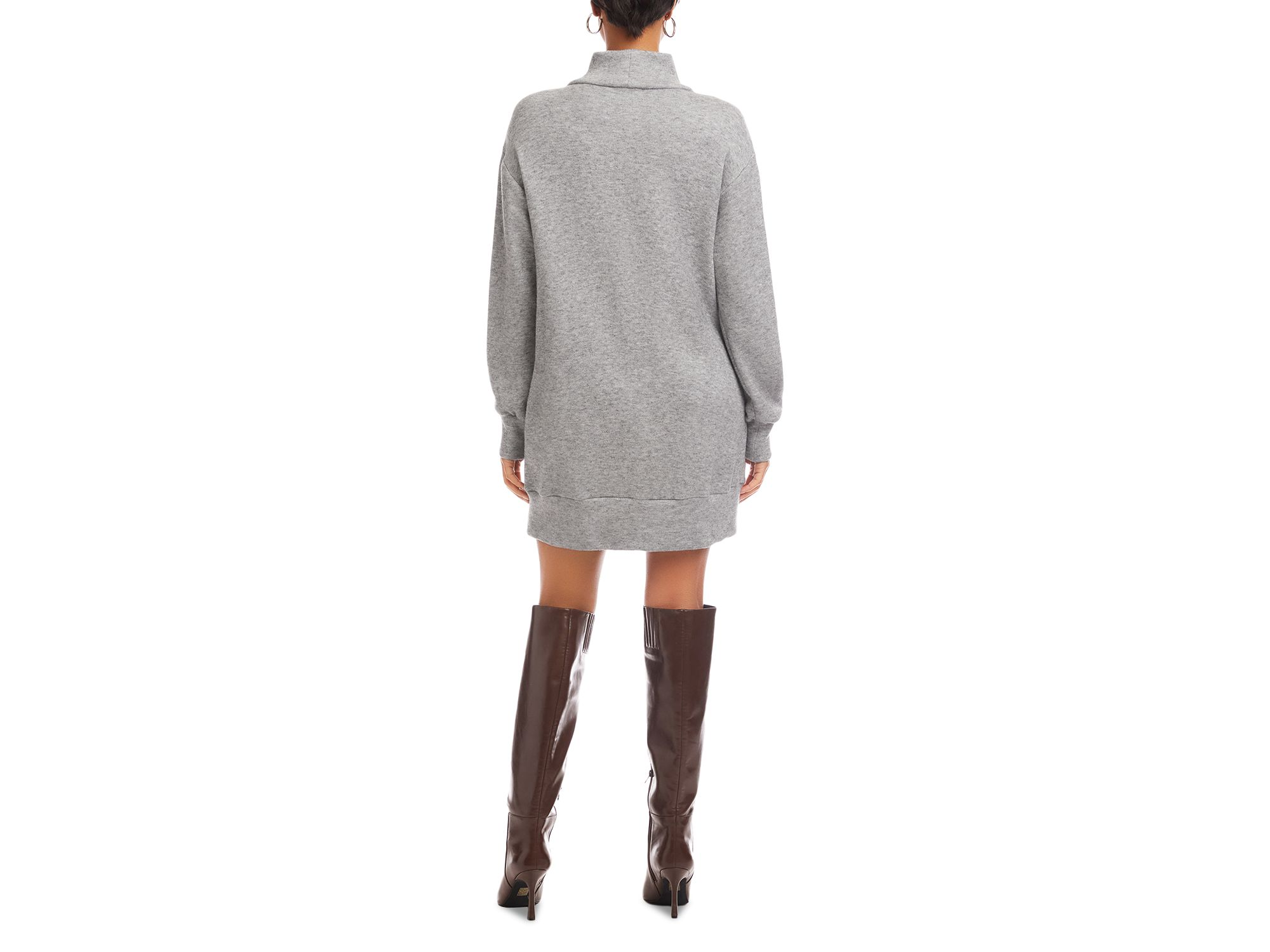 Claylee Crossover Turtleneck Dress — Image 4