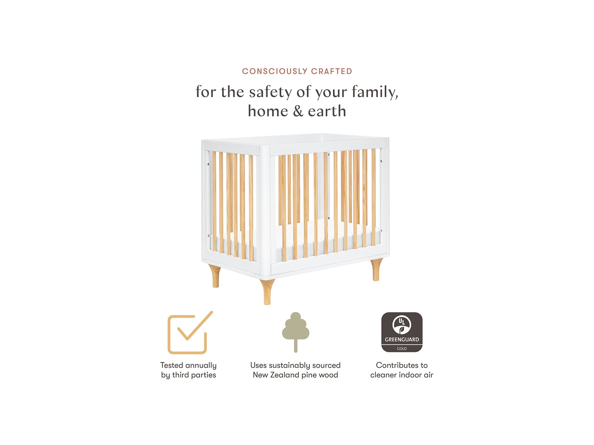 Lolly 4 in 1 Convertible Mini Crib and Twin Bed with Toddler Bed Conversion Kit — Image 10