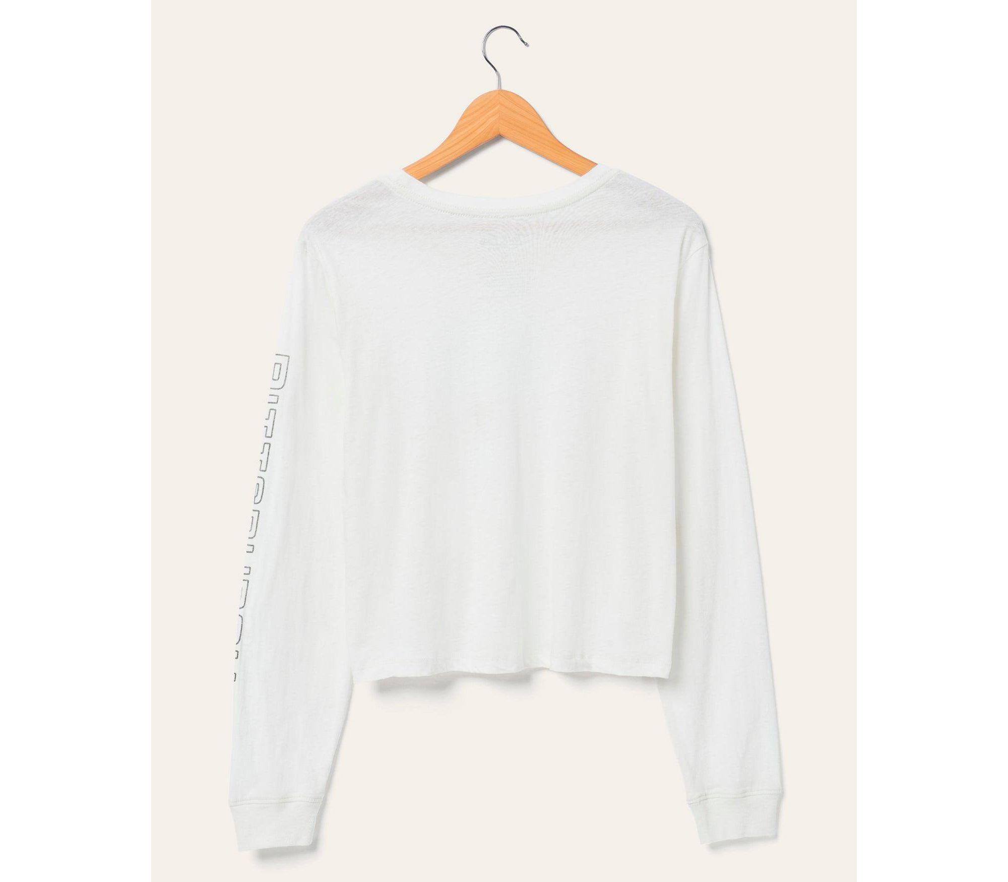Women's NFL Pittsburgh Steelers Touchdown Long Sleeve Cropped Tee — Image 3