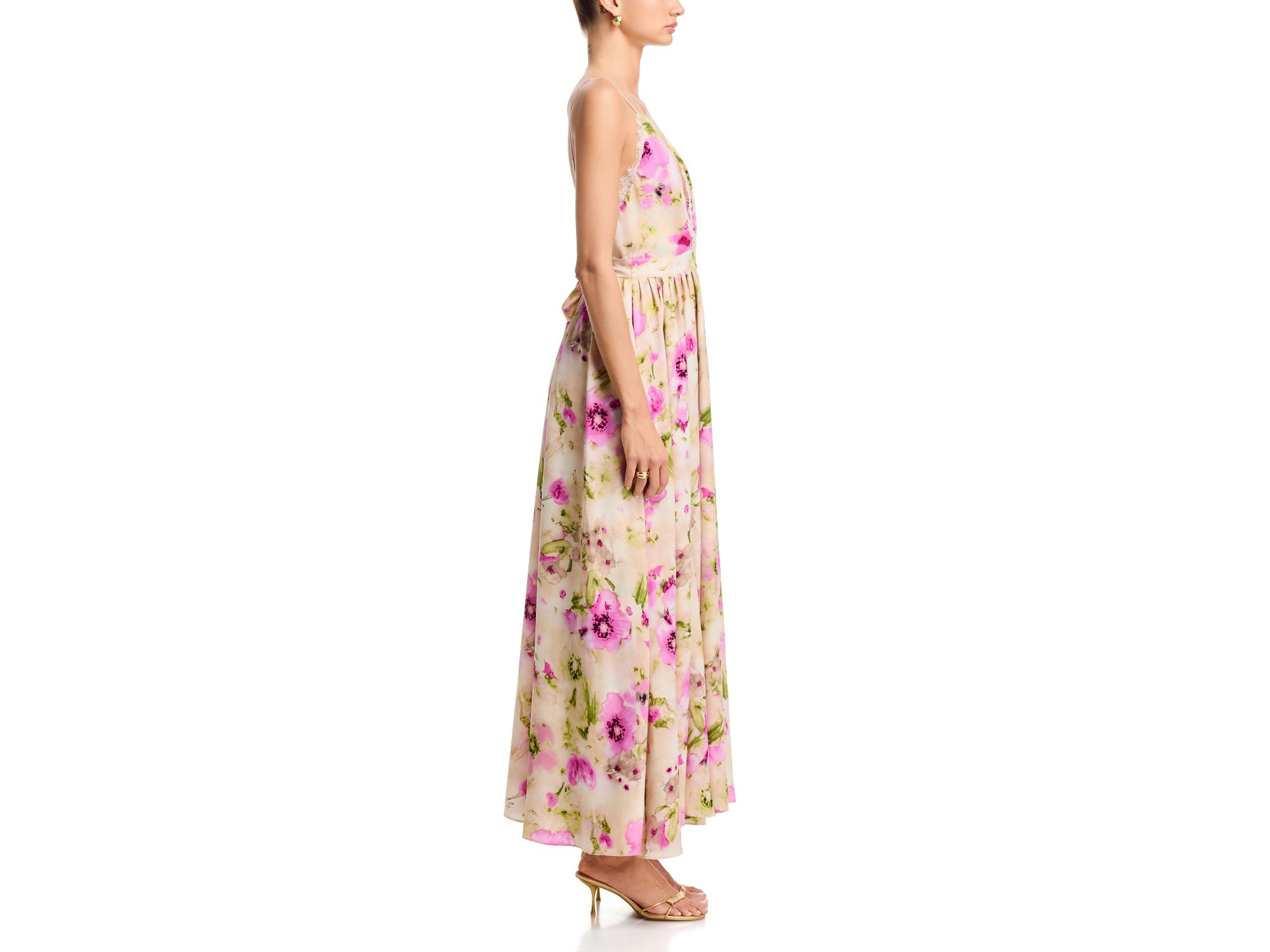 Floral Lace Trim Maxi Dress - Exclusive — Image 5