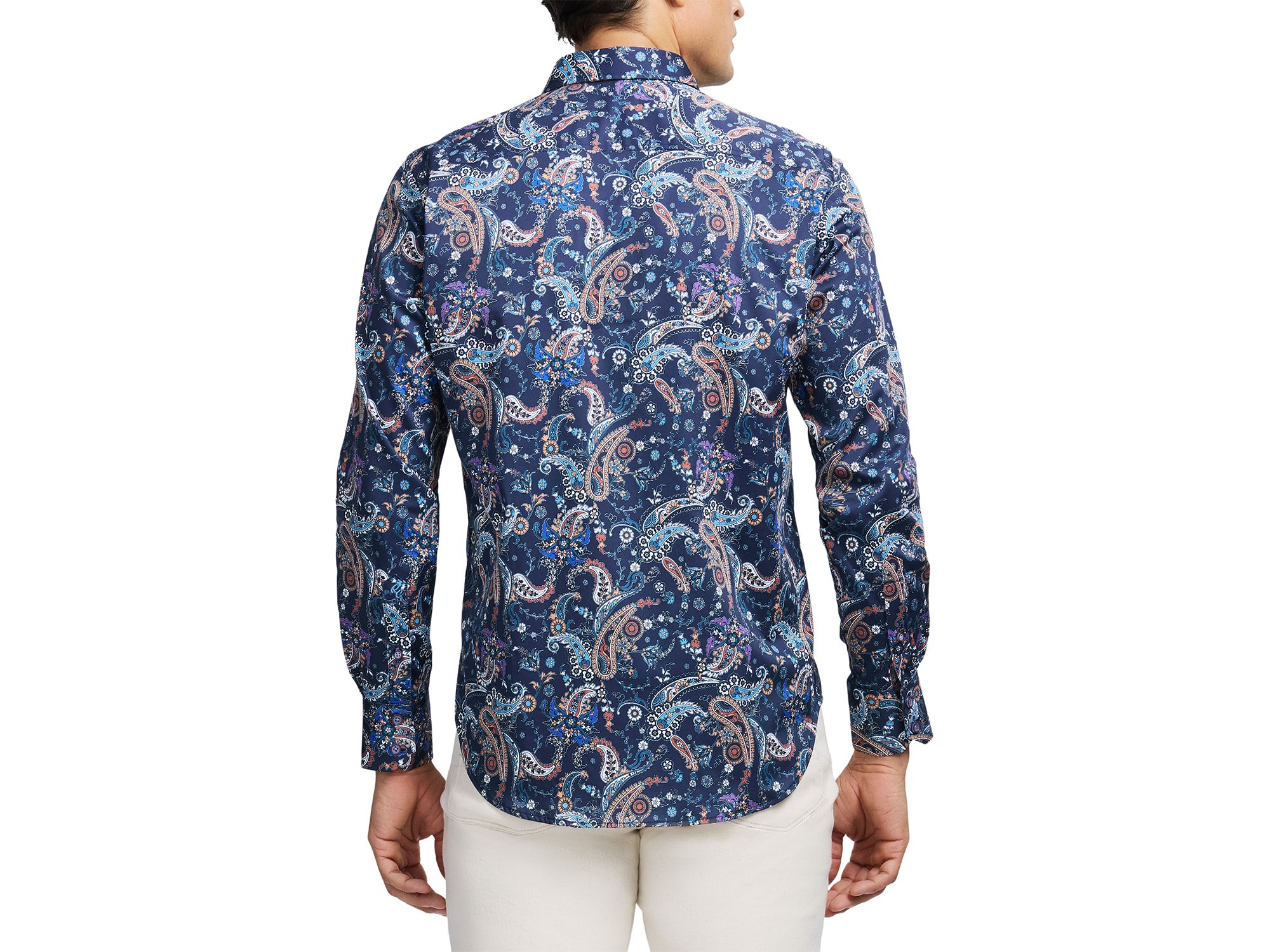 Chandler Printed Long Sleeve Button Front Shirt — Image 3