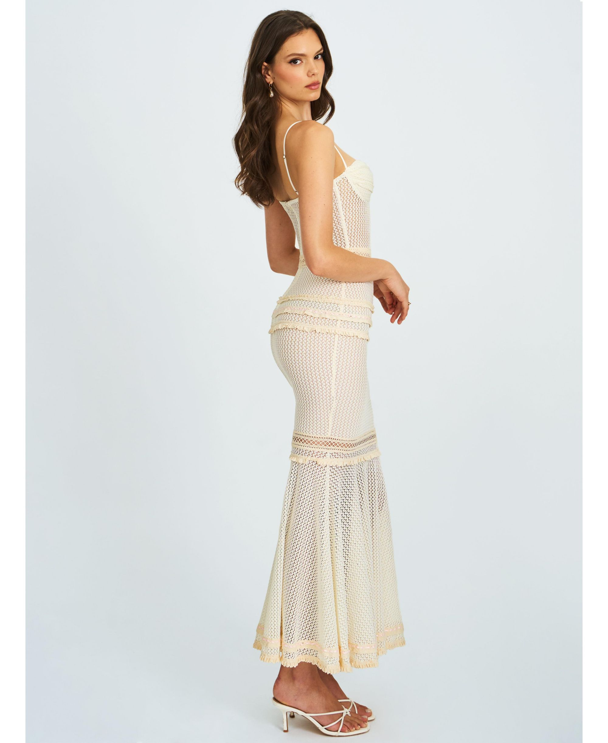 Pallas Lace Trim Crochet Mermaid Maxi Dress — Image 7