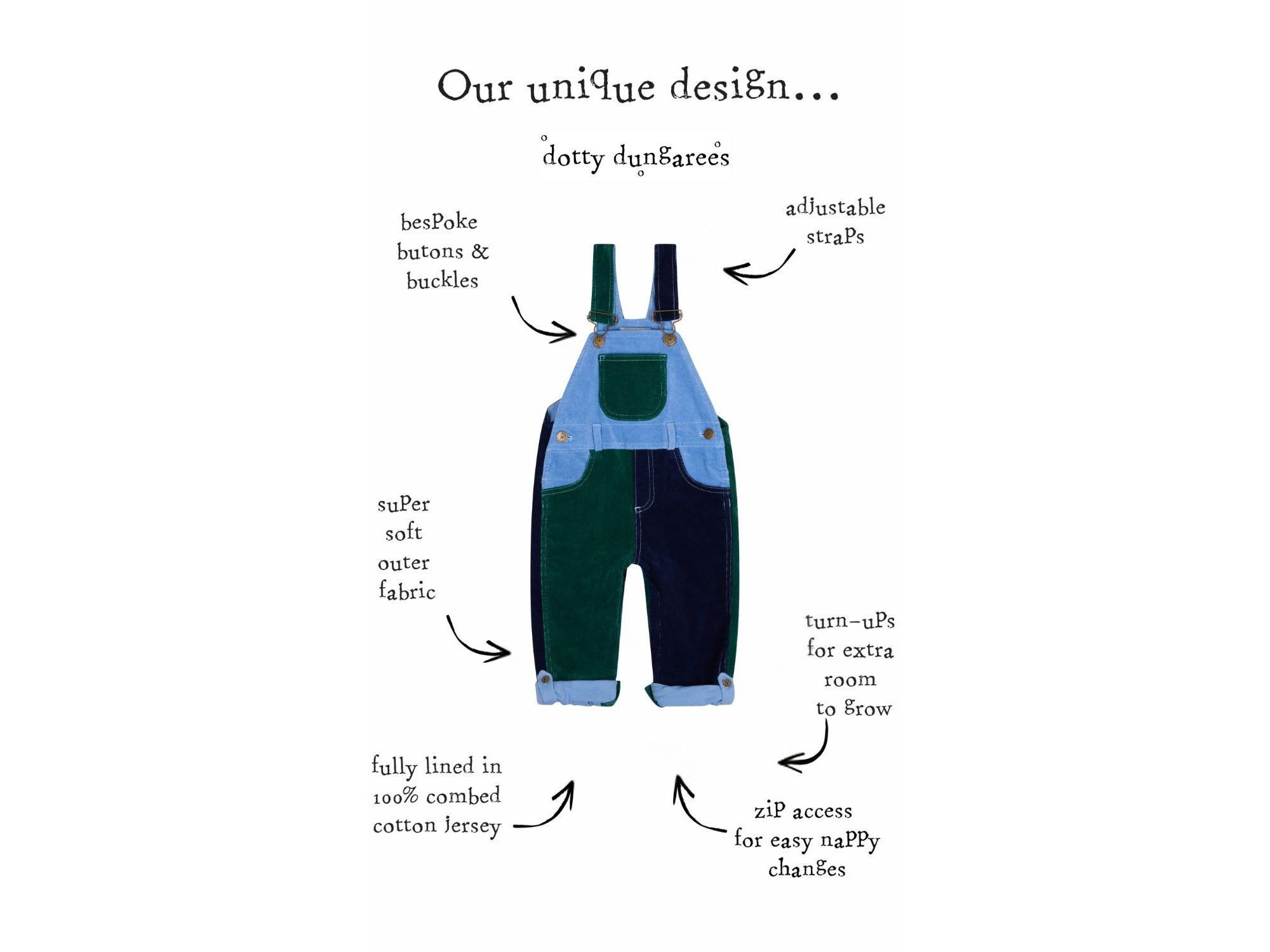 Unisex Blackthorn Patchwork Corduroy Overall - Baby, Little Kid, Big Kid — Image 5