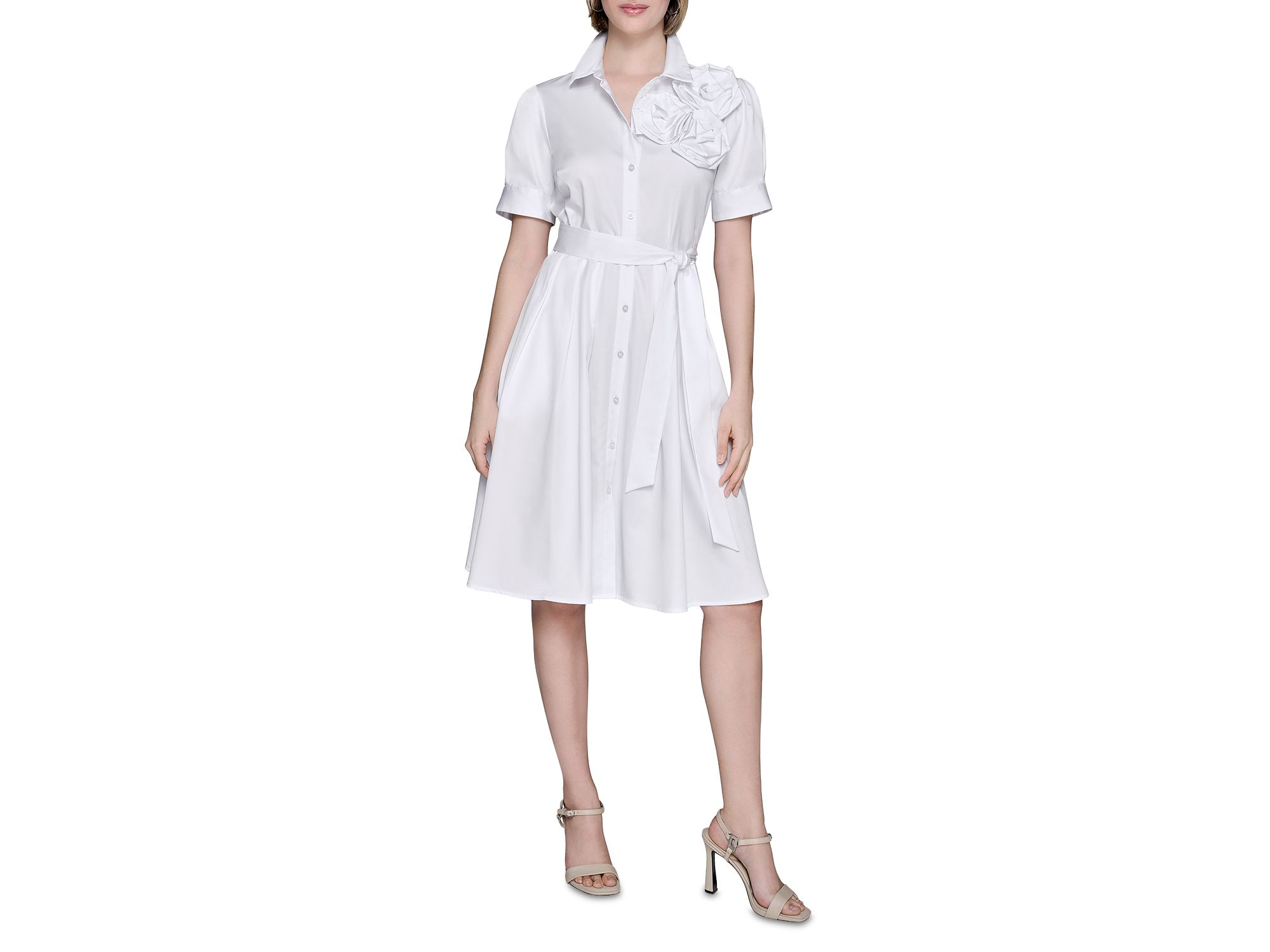 Flower Corsage Shirtdress — Image 6