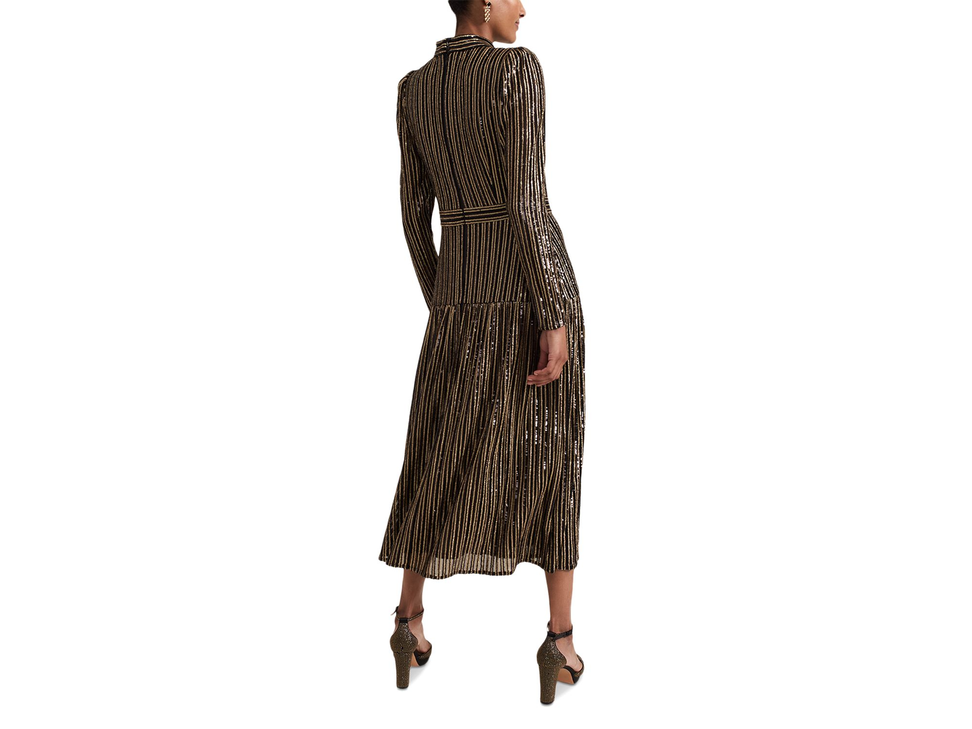 Gloria Sequin Stripe Midi Dress — Image 8
