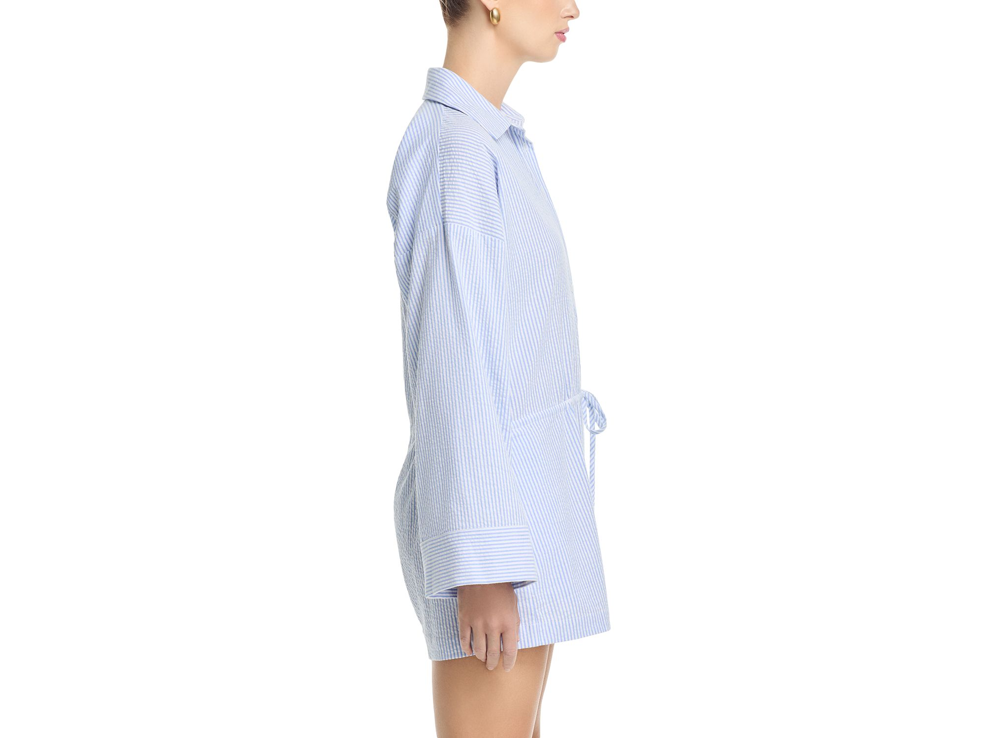 Stripe Long Sleeve Romper - Exclusive — Image 4