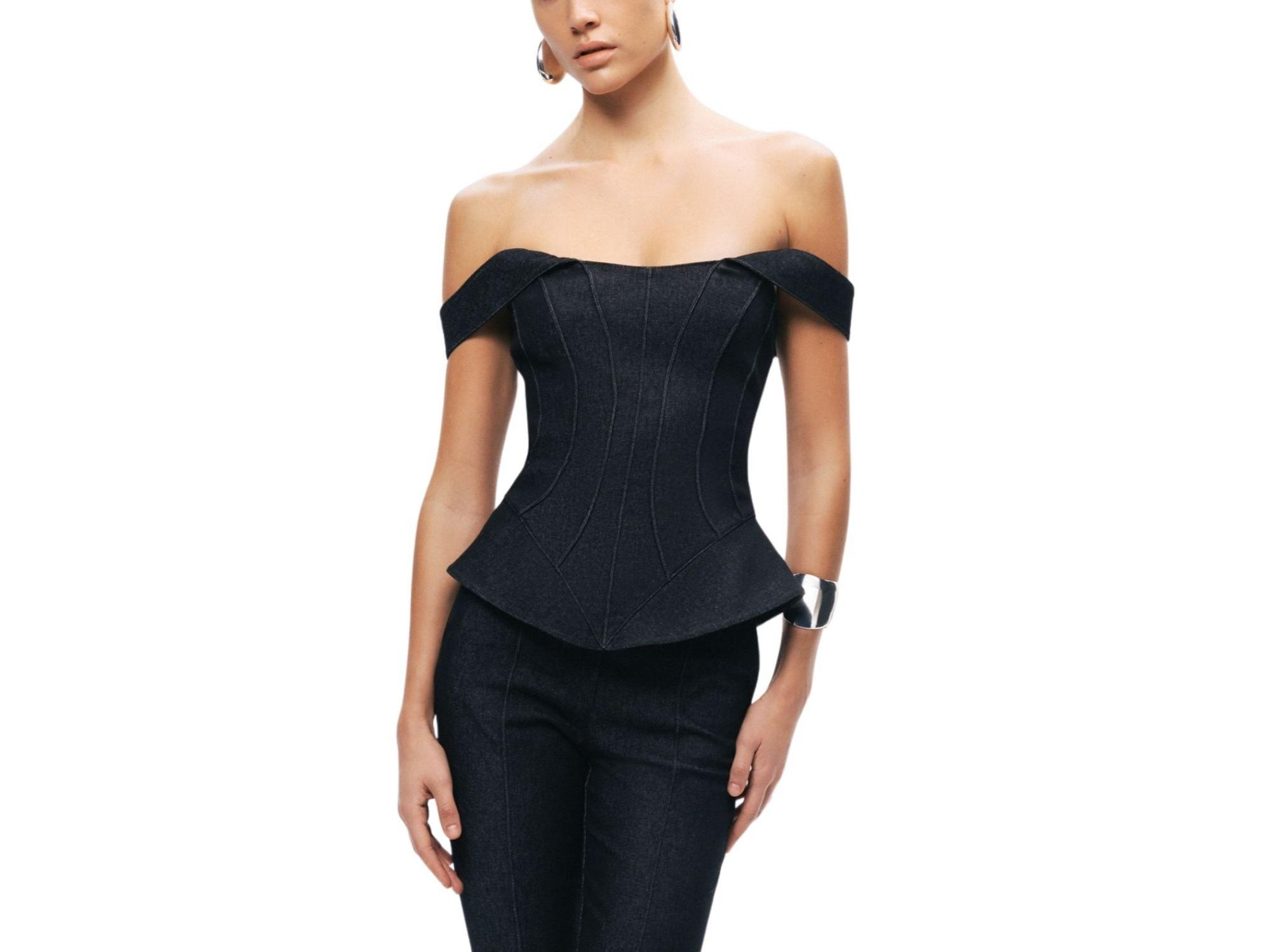 Off-Shoulder Sculpted Bustier — Image 6