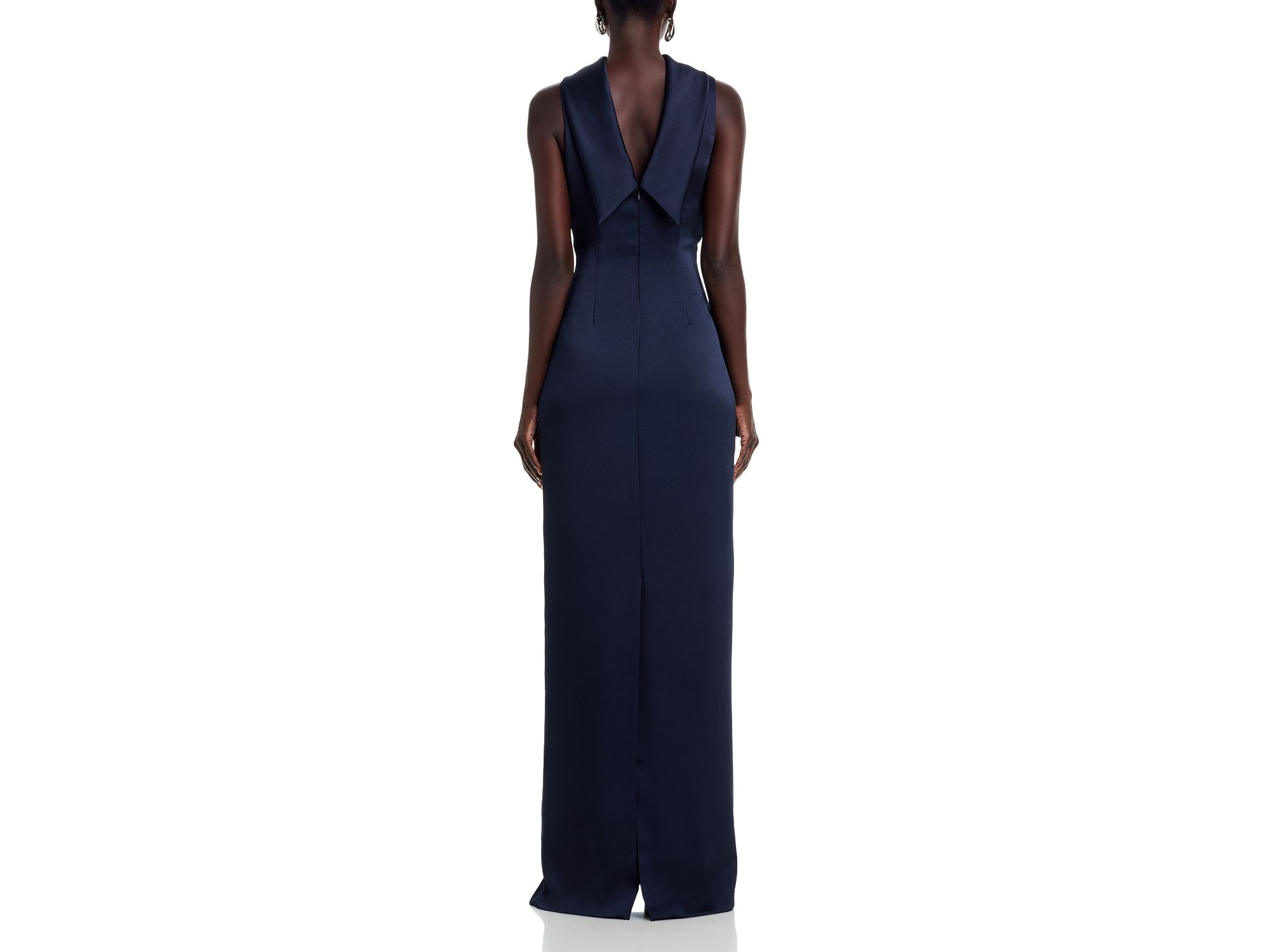 Charmeuse Roll Collar Gown — Image 4